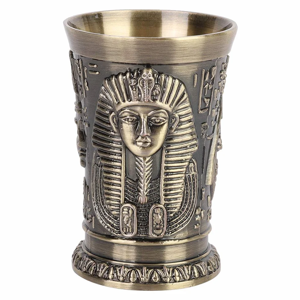 Nikou Kubek do wina vintage metalowy kieliszek zielony