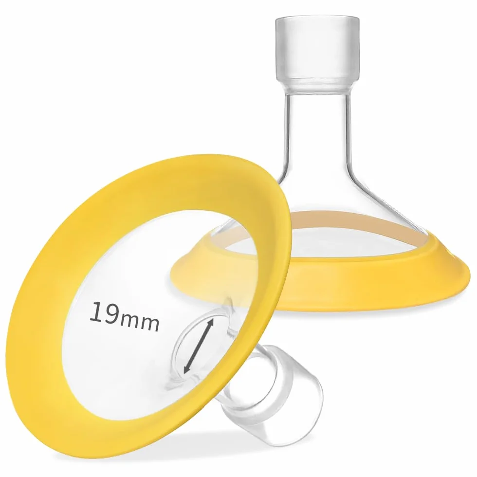 Kołnierze owalne, osłony 19 mm, kompatybilne z pompkami Medela, części zamienne do pompki w stylu, Symphony, Swing Maxi, Harmony i Personalfit Flex–laktator (19 mm)