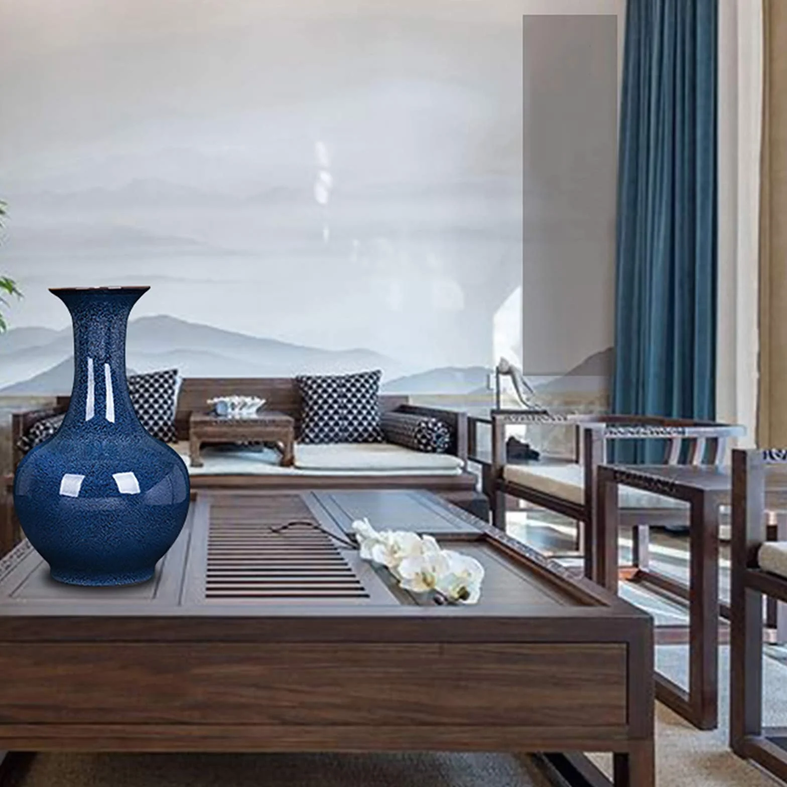 Wddwymll Wazony porcelanowe Retro, emaliowane wazony do dekoracji wnętrz, dekoracje idealne do domu, biura i imprezy w Jingdezhen