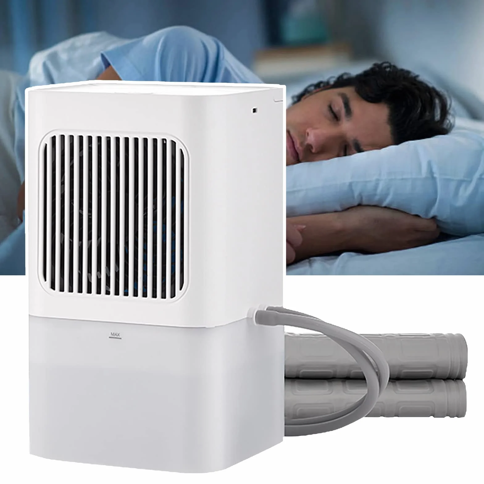 ChłOdząCa PodkłAdka Pod Materac Do łóżKa, Elektryczna ChłOdnica Wody System Nawierzchni Na Materac Do GorąCego Snu I Nocnego Potu, 3 Biegi Regulowane, Widoczny Zbiornik Na Wodę 2L,160×140cm