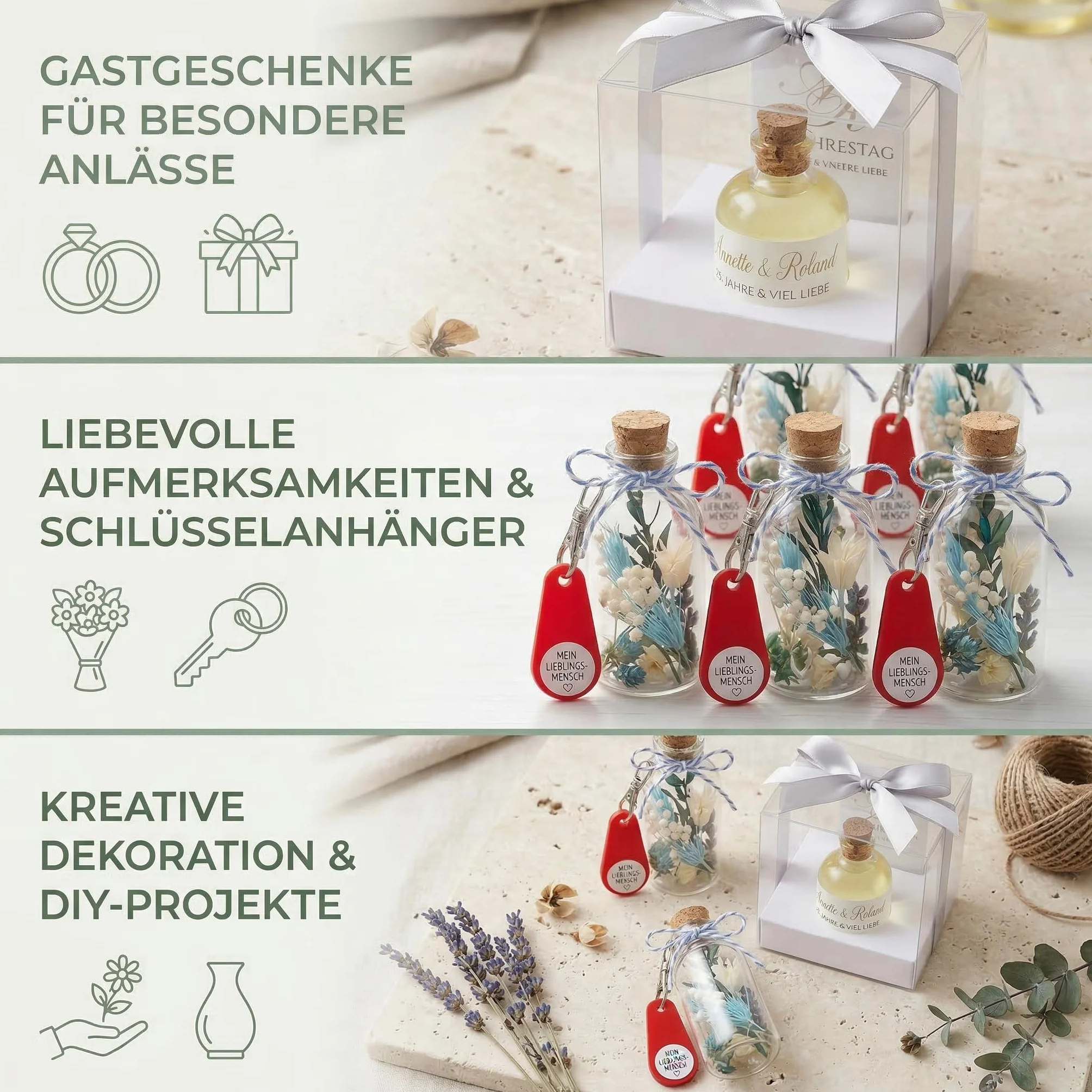 Mini butelki szklane 100 ml z korkiem, 25 sztuk, małe butelki do napełniania, szklana butelka Mini-TR, przezroczyste butelki na likier, 25 x 100 ml