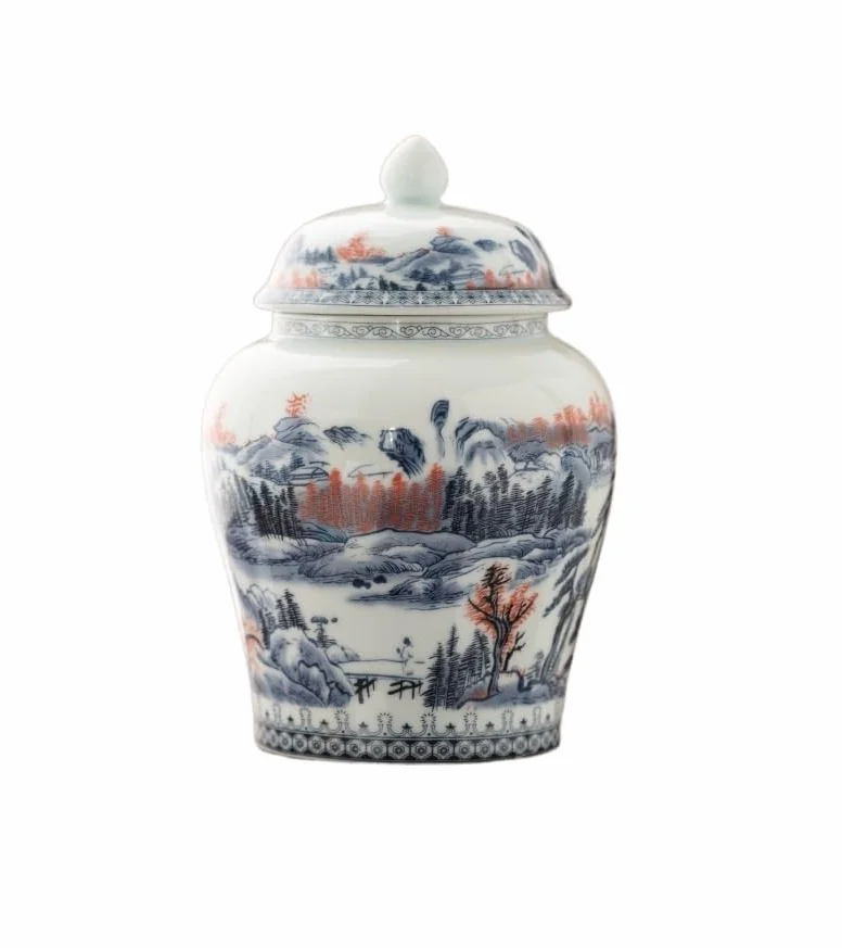 Dzbanek na herbatę Ceramiczne pudełko na herbatę, pudełko na prezent, uniwersalna czarna herbata, zielona herbata, zamknięte puszki na herbatę, puszki na herbatę