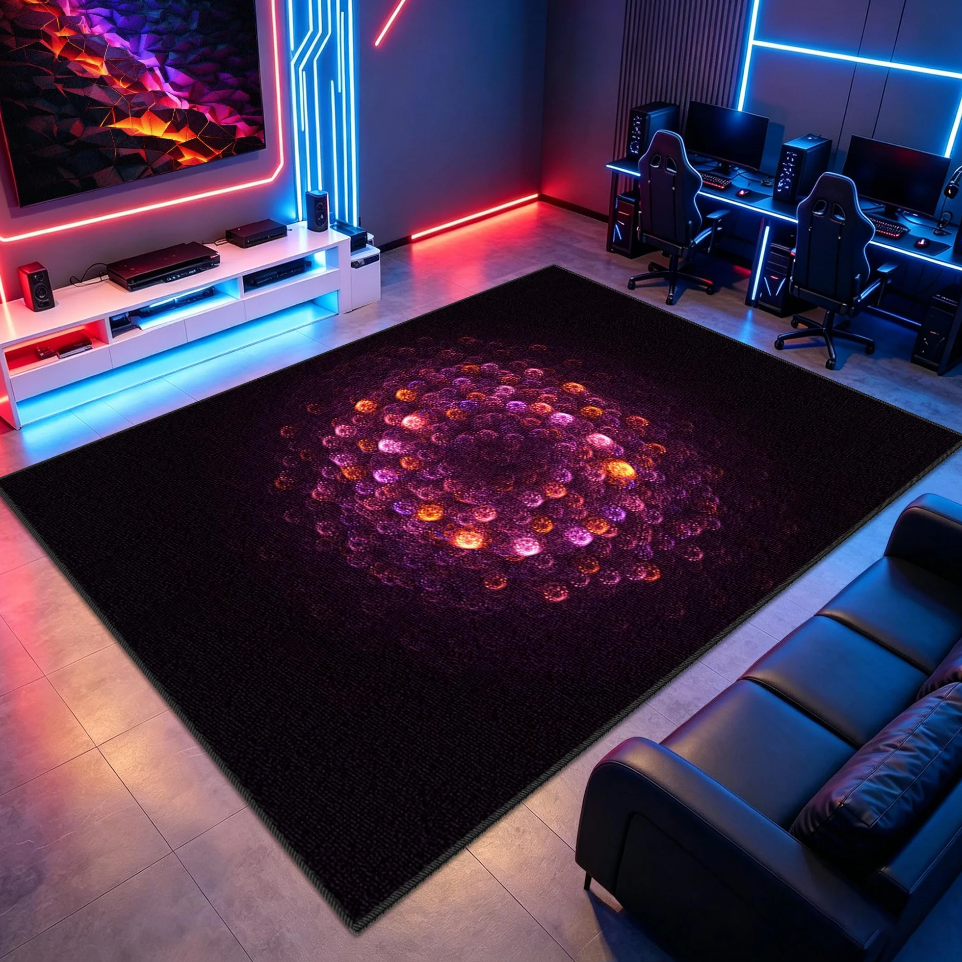 Dywan do sypialni Gaming Mata do gier na krzesło komputerowe 130 x 190 cm Antypoślizgowy dywan krzesło do gier na salę zabaw Dywan do salonu dla graczy Chłopiec