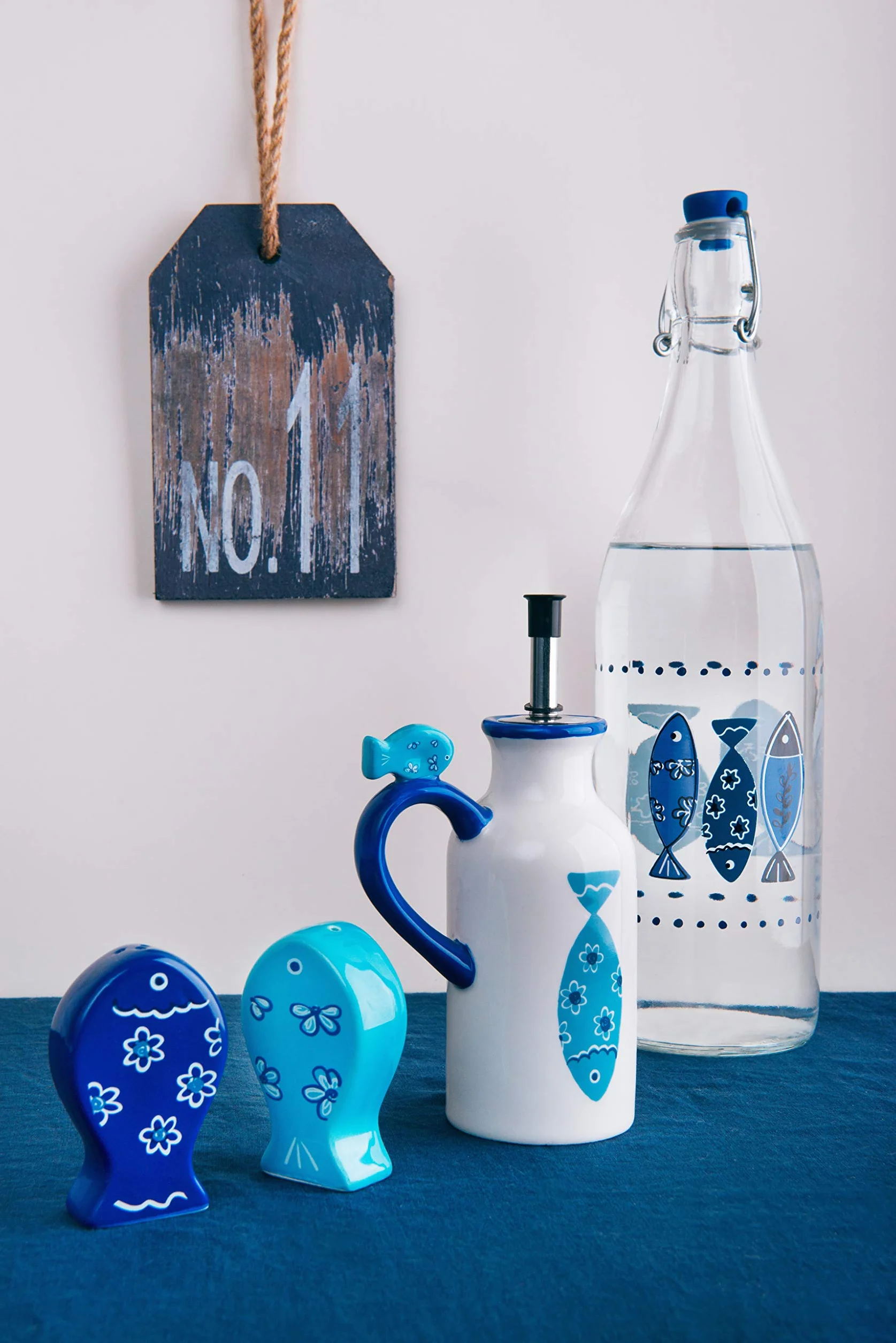 Excelsa Ocean Set sól/pieprz, ceramika, jasnoniebieski, 2 sztuki