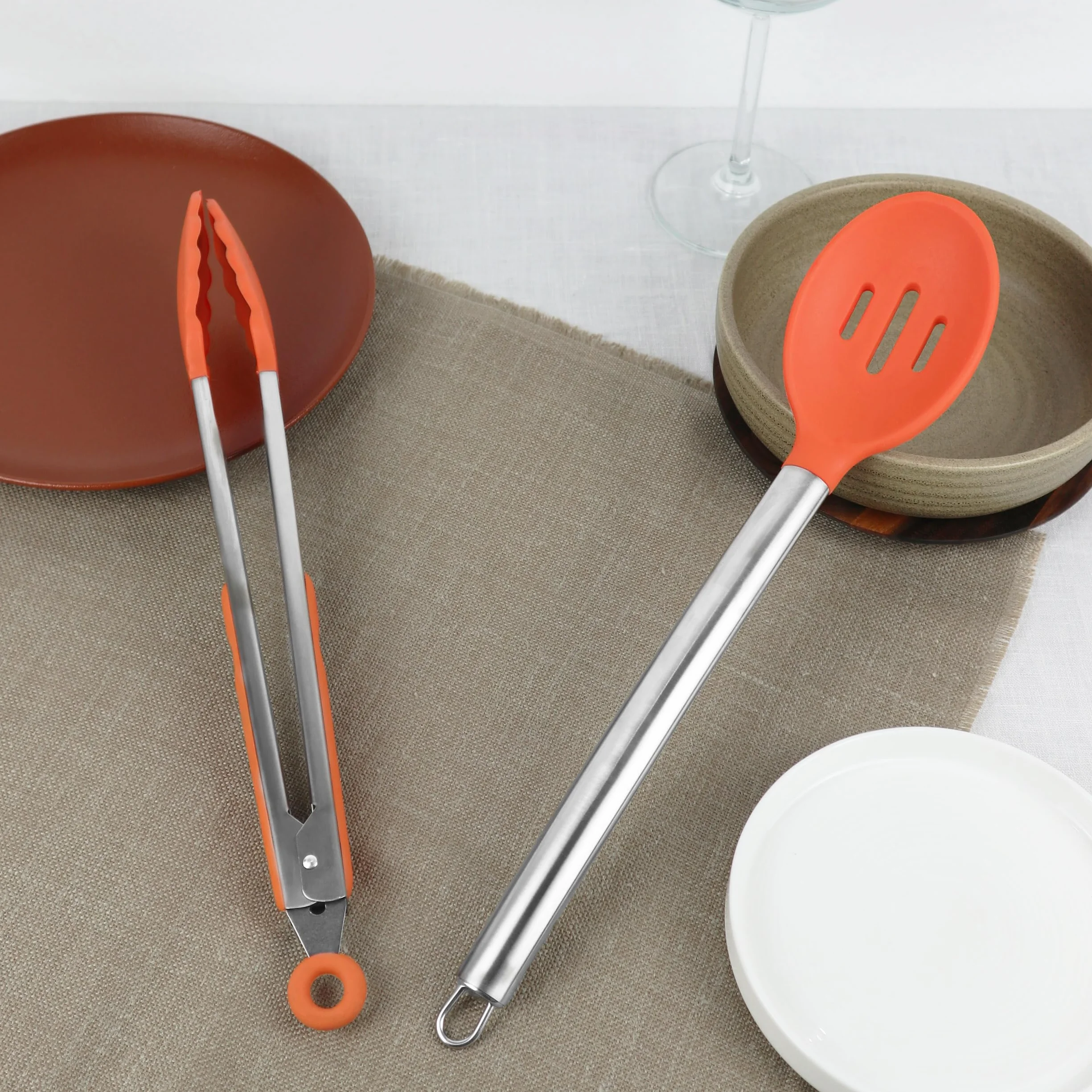 Pintinox Chef 72000251 szczypce do serwowania z silikonu, uchwyt ze stali nierdzewnej
