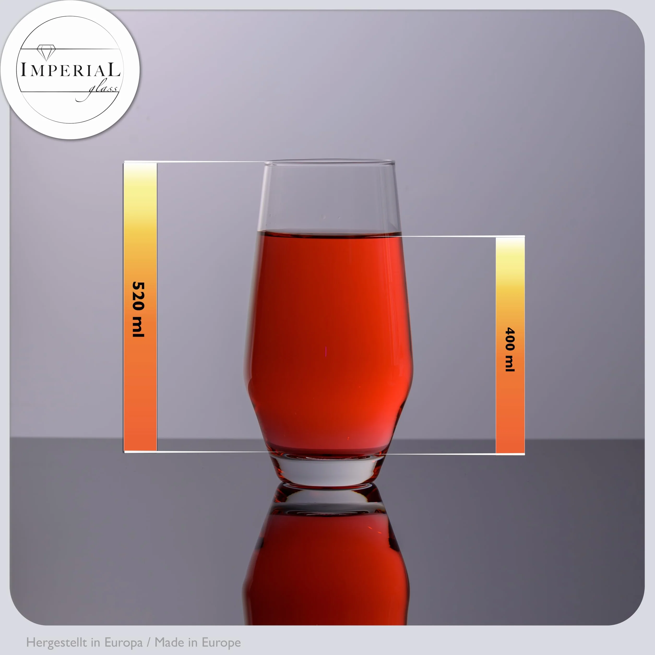 IMPERIAL zestaw karafek i szklanek do picia ze szkła kryształowego "Rom" – 1 karafka 1680 ml + 6 szklanek 520 ml – ręcznie wykonana