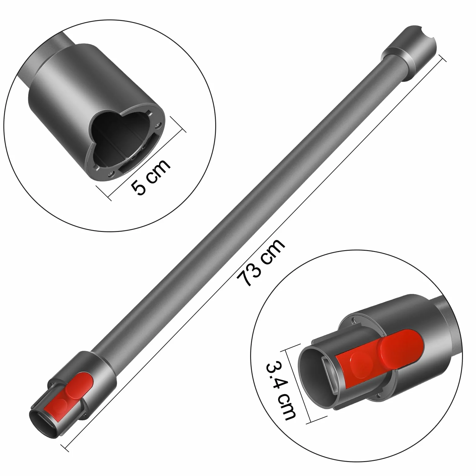 Rura przedłużająca do rury ssącej Dyson V15, V11, V10, V8, V7, części zamienne, rurka, akcesoria