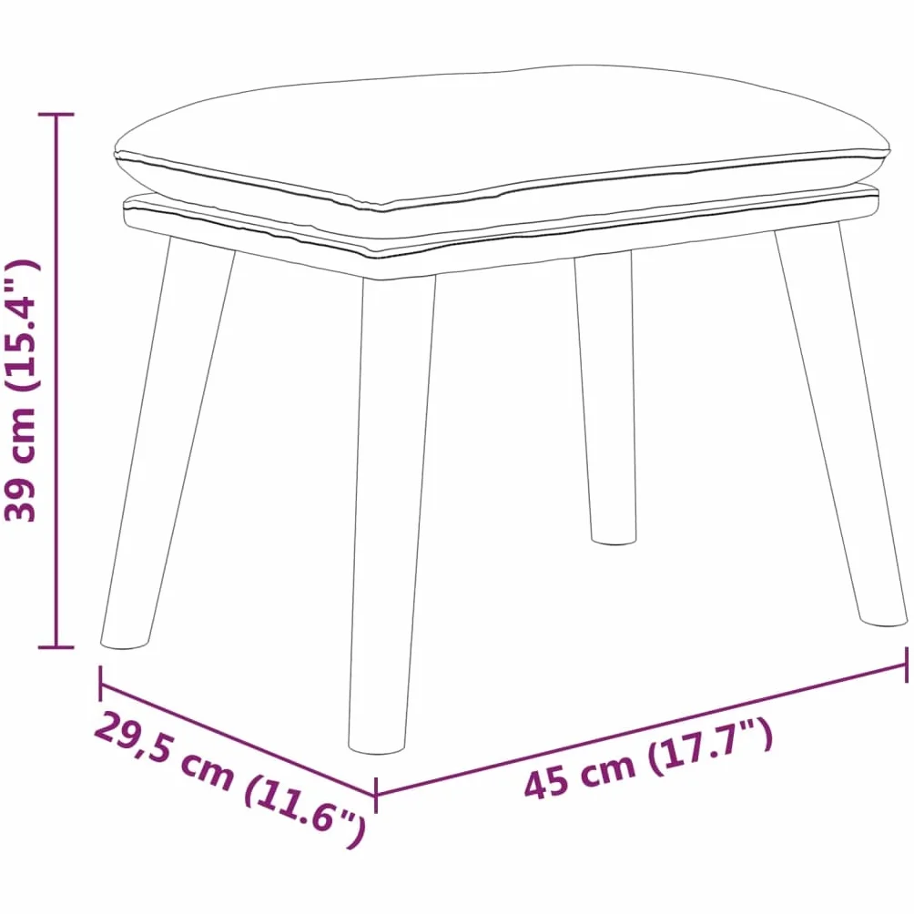 Fotel relaksacyjny z taboretem, czarny materiał, ergonomiczny fotel wypoczynkowy z podłokietnikami i oparciem, stabilny metalowy stelaż, lite drewno kauczukowe, idealny do czytania