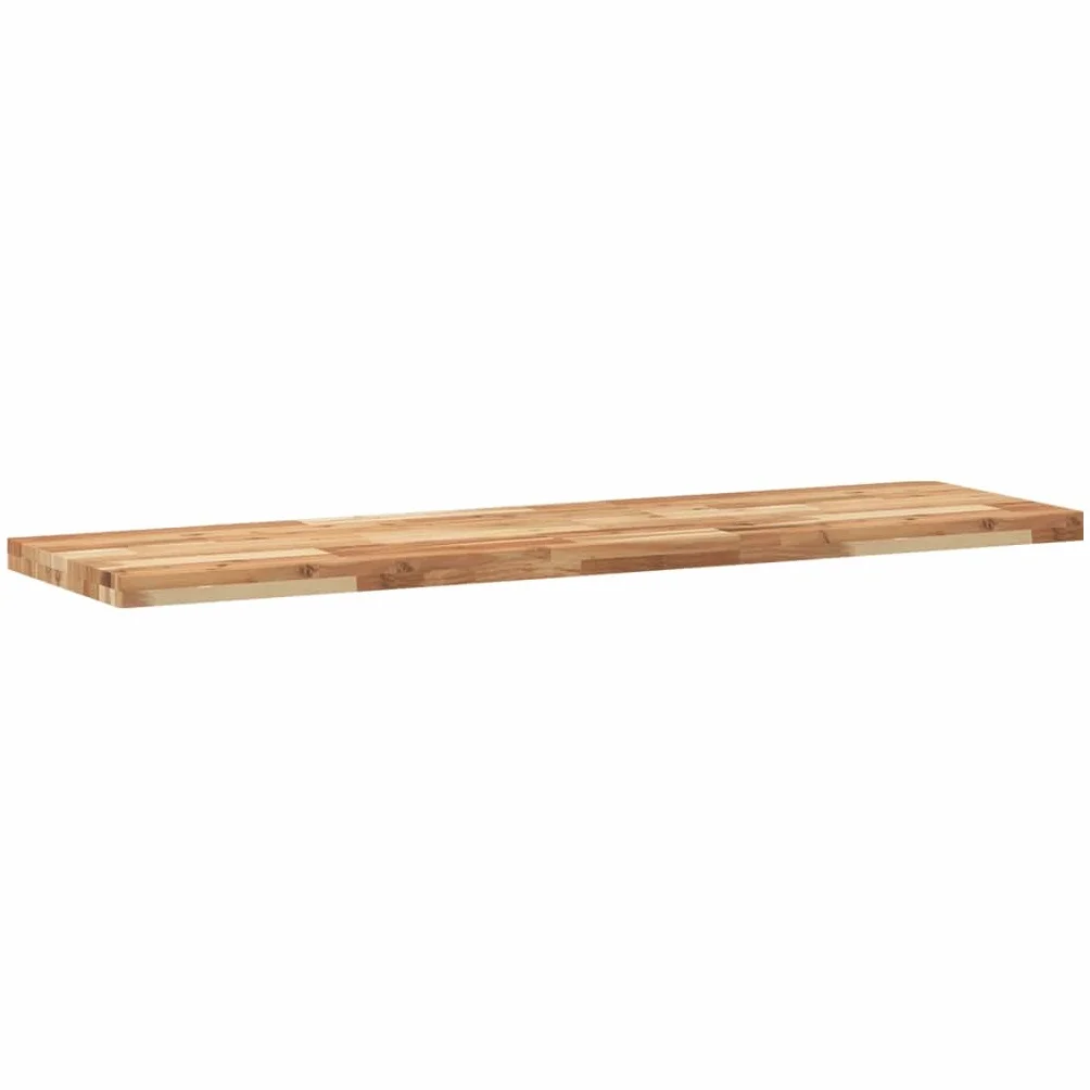 Regał wiszący, zestaw 4 sztuk, 160 x 40 x 4 cm, lite drewno akacjowe, olejowane, prostokątne, do montażu na ścianie do kuchni, łazienki i salonu, uniwersalne regały ścienne