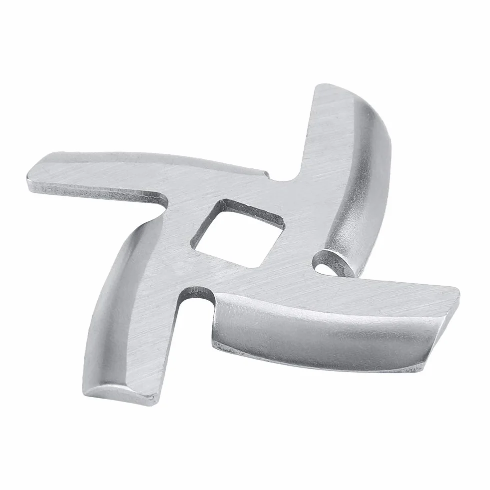 Kruszarka do Mięsa ze Stali Nierdzewnej Mincer Plate Blade Cutter Części do Maszynki do Mielenia Mięsa Clatronic Kreuzmesser Lame Twinzee Nóż Maszyna do Mięsa Silver Crest Couteau (Małe ostrze o długości 46 mm)