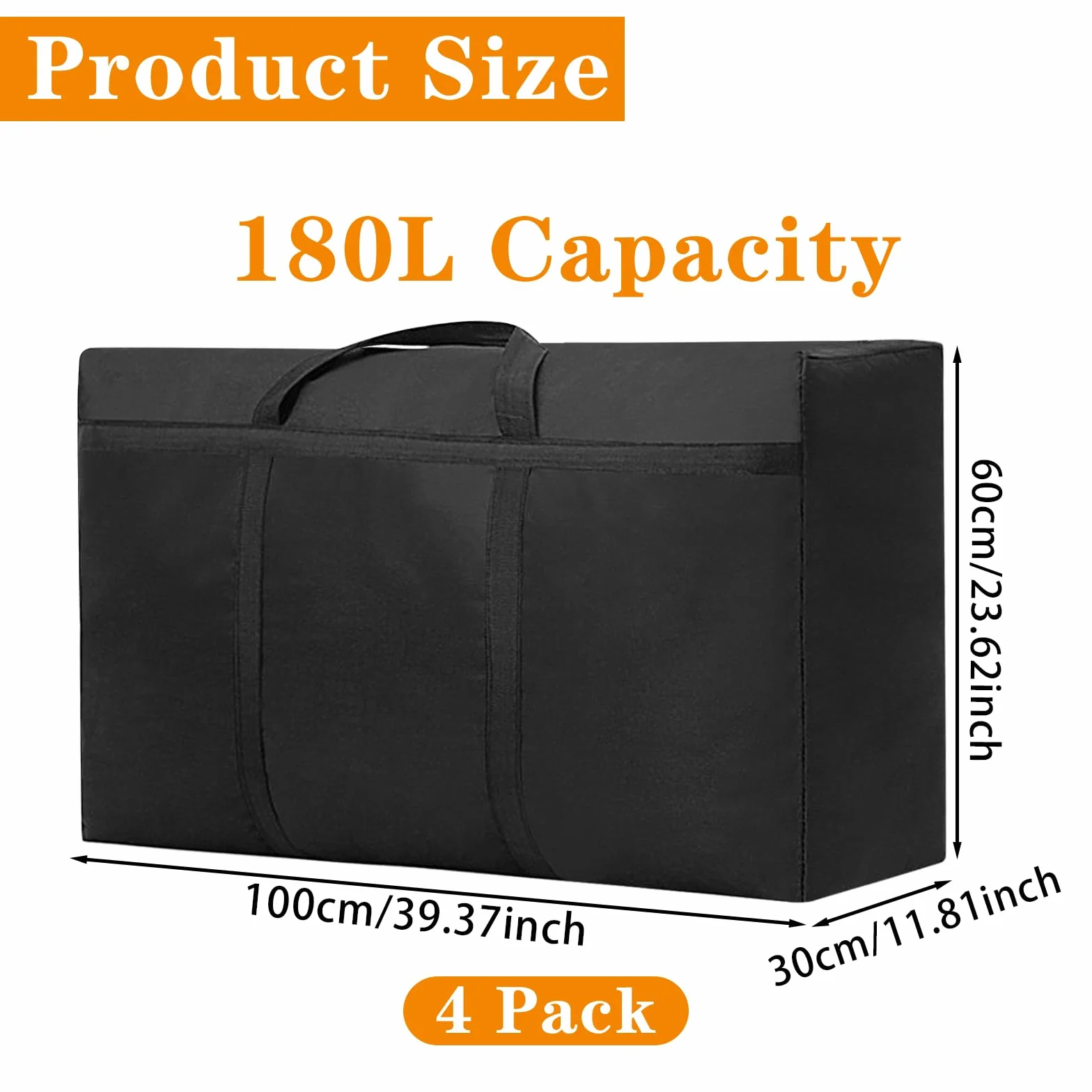 KOMABLEN torba do przechowywania 180 l 600D Oxford wodoszczelna 4 sztuki