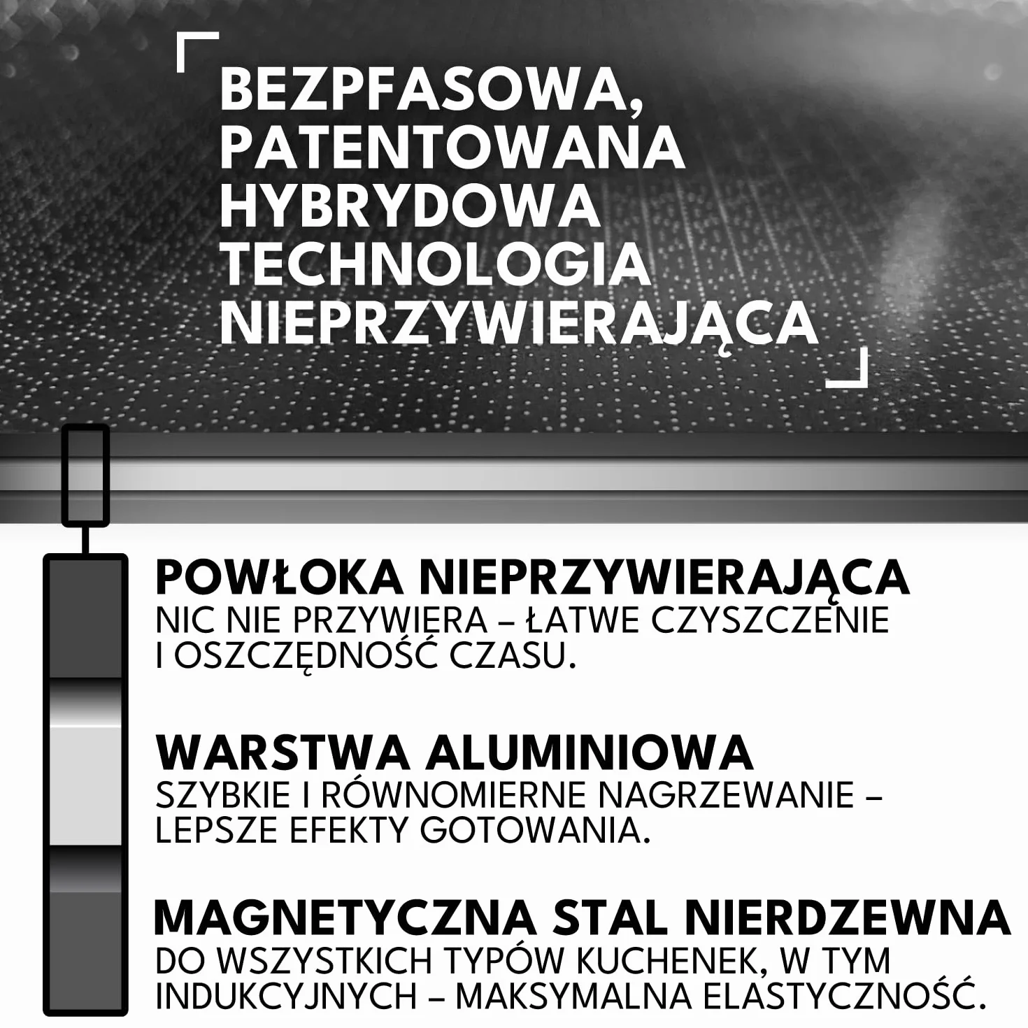 Onyx Cookware Patelnia do duszenia 32 cm, 7 l | brytfanna z wysoką krawędzią | patelnia indukcyjna do wszystkich rodzajów kuchenek | odporna na zarysowania powierzchnia nieprzywierająca | 3-warstwowa