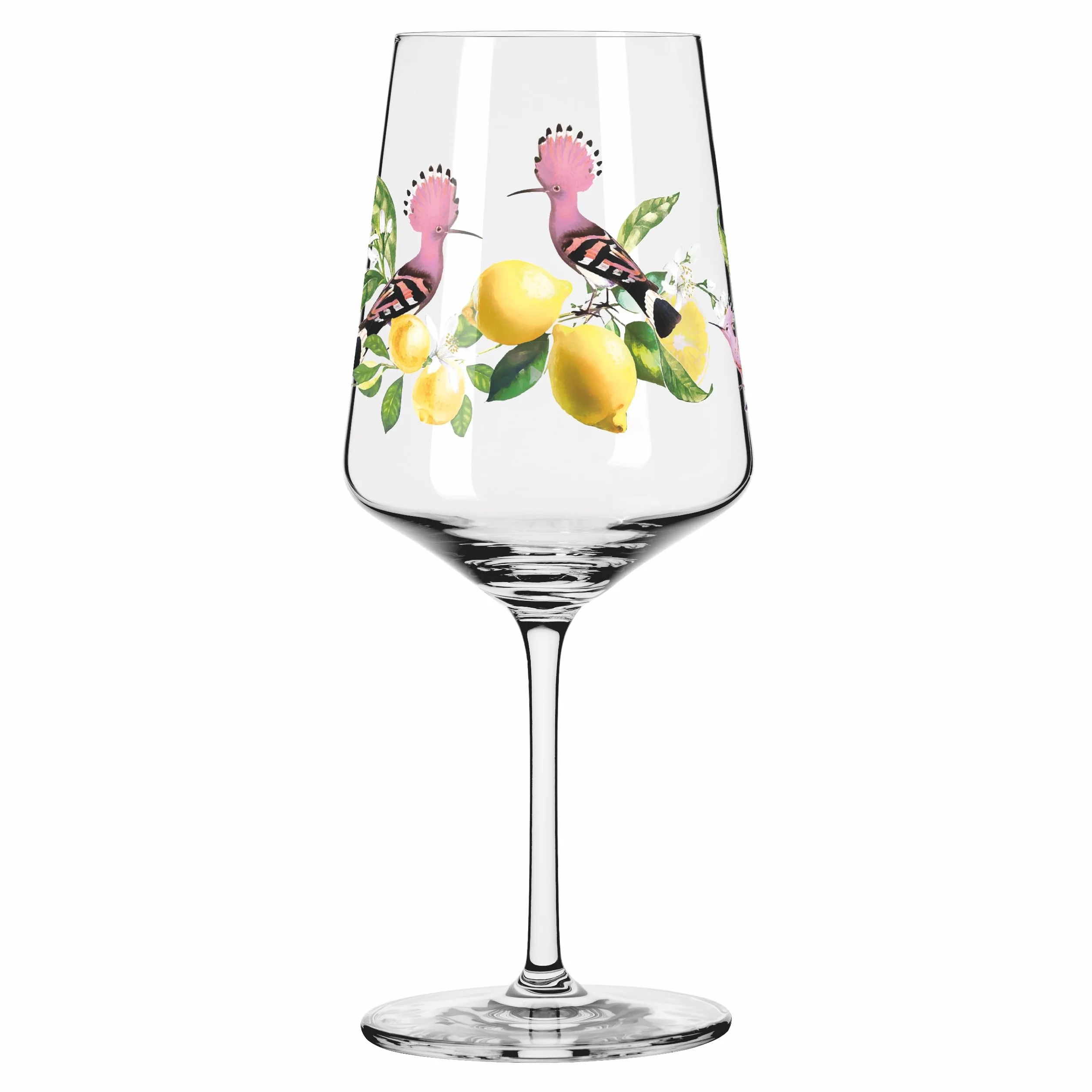 RITZENHOFF 6041005 Kieliszek do aperitifu, 500 ml, zestaw 2 sztuk, seria letnia rosa, do spryskiwacza, wąsy, motyw cytryny, wyprodukowano w Niemczech, żółty, zielony, różowy