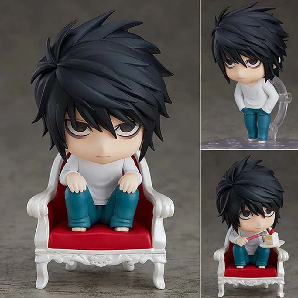 Zhongkaihua Notatnik śmierci figurka L Lawliet figurka 10 cm figurka anime model statuetka Boże Narodzenie dom biurko ozdoba urodziny dekoracja prezent dla fanów