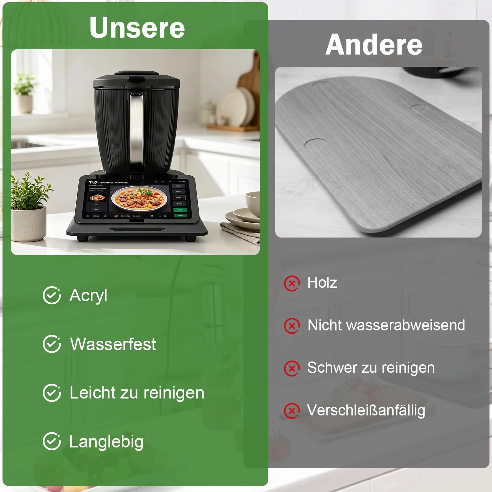 Deska ślizgowa do Thermomix TM7 z kółkami 360°