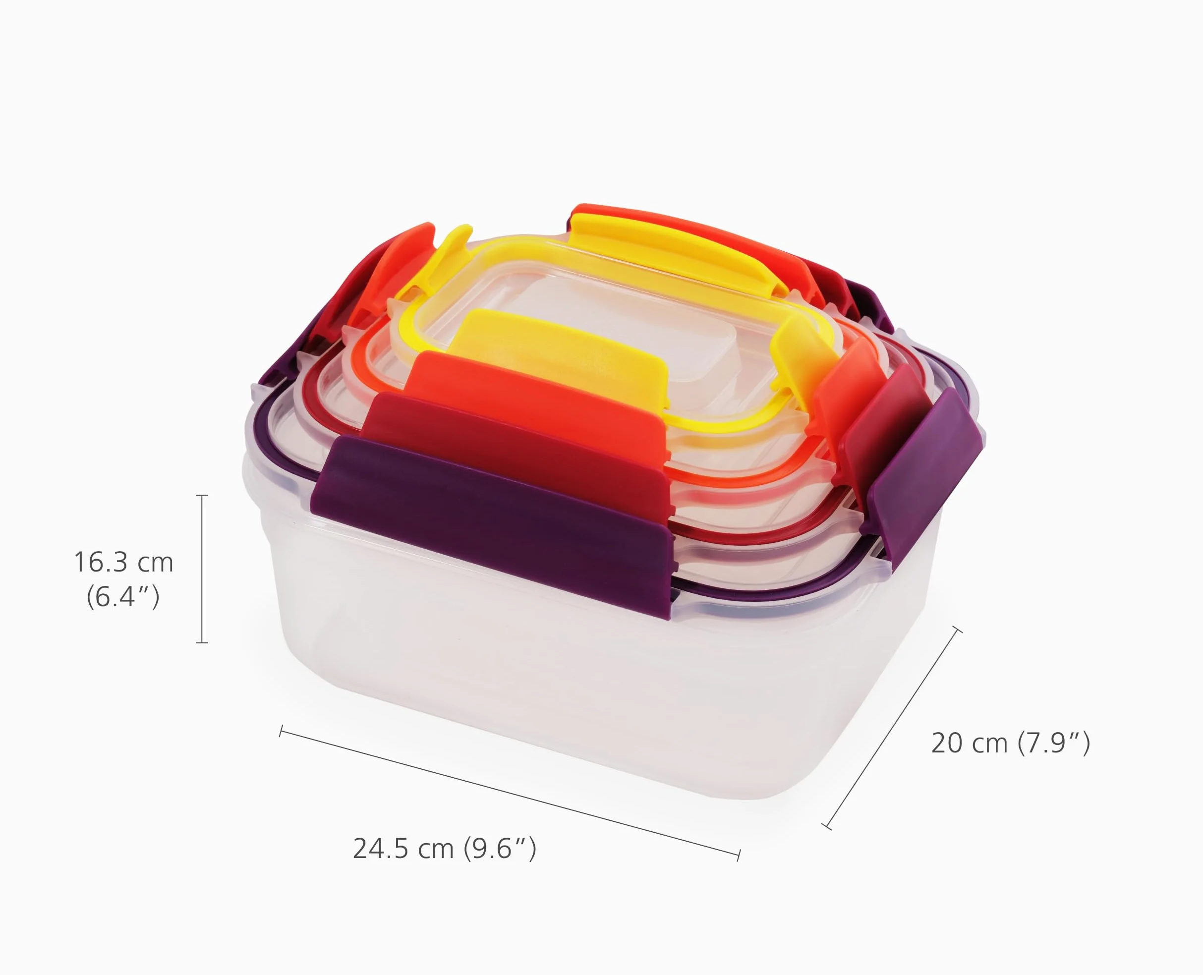 Joseph Joseph Nest Lock zestaw 8 pojemników na żywność, różne rozmiary, szczelne,