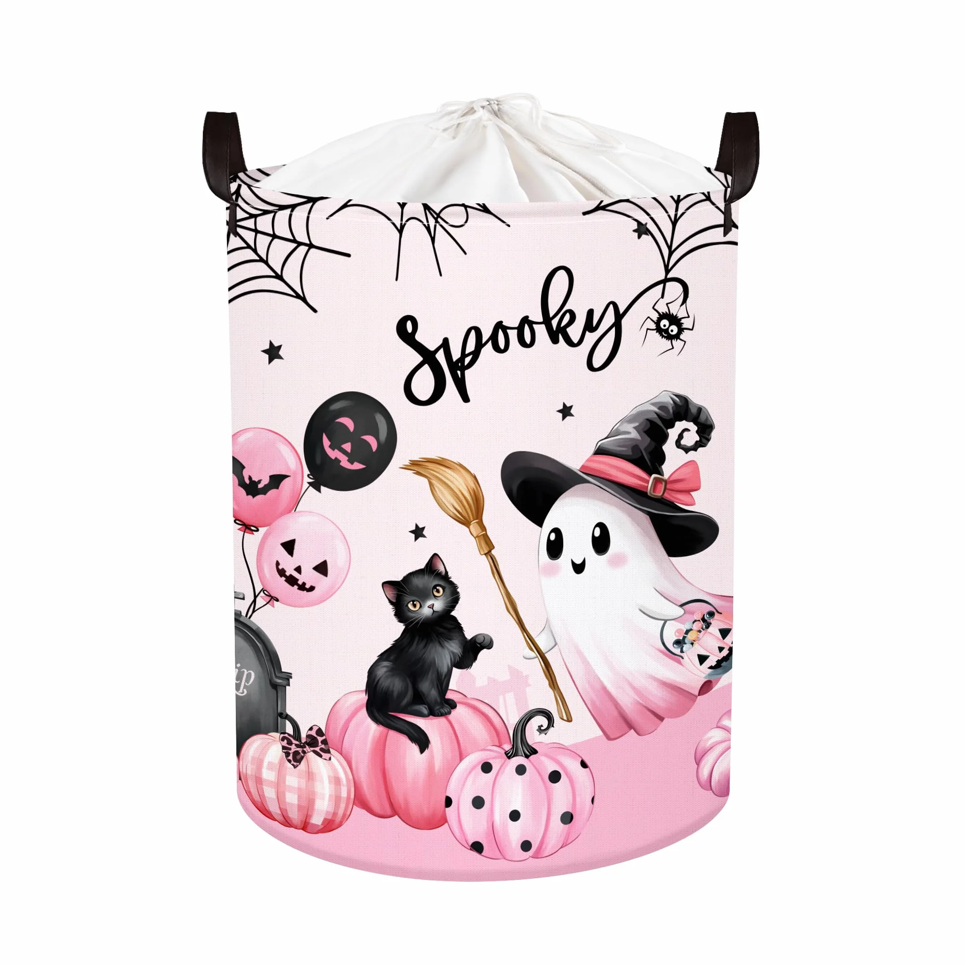 Spooky Halloween kosz do przechowywania dla niemowląt, duch, nietoperz, dynia, składane ubrania, kosz na pranie dla dzieci, Boo, duży prezent dla chłopców i dziewcząt, pudełko na zabawki
