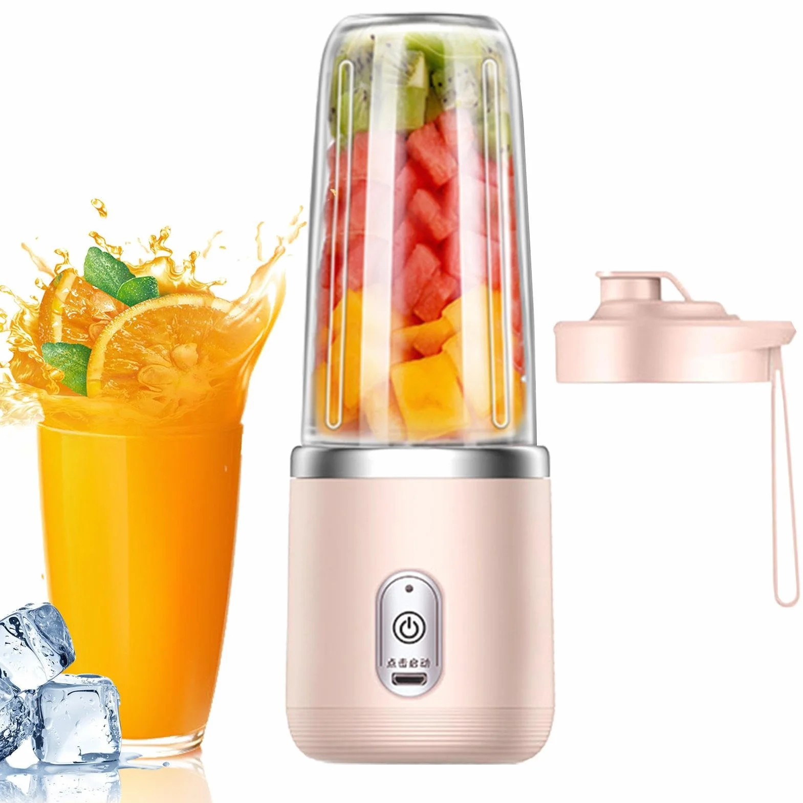 Osobisty blender, przenośny blender do, mikser owoców na wynos, wielofunkcyjny mikser do żywności podróżny owoc warzywa sokowirówka kubek do domu, sportu, kempingu