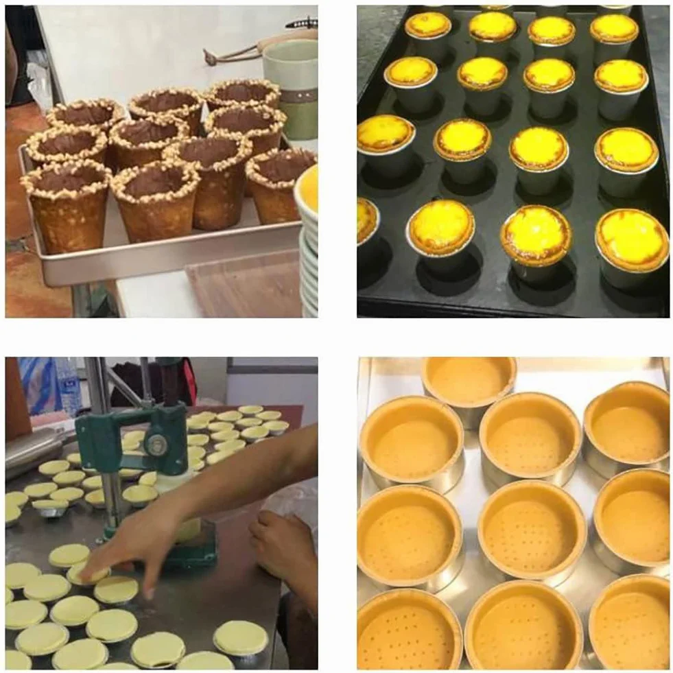 Ręczna prasa do tarty jajecznej, łatwe narzędzie do formowania do pieczenia domowych tart, ciast i wypieków, idealny gadżet kuchenny dla entuzjastów pieczenia i miłośników deserów DIY