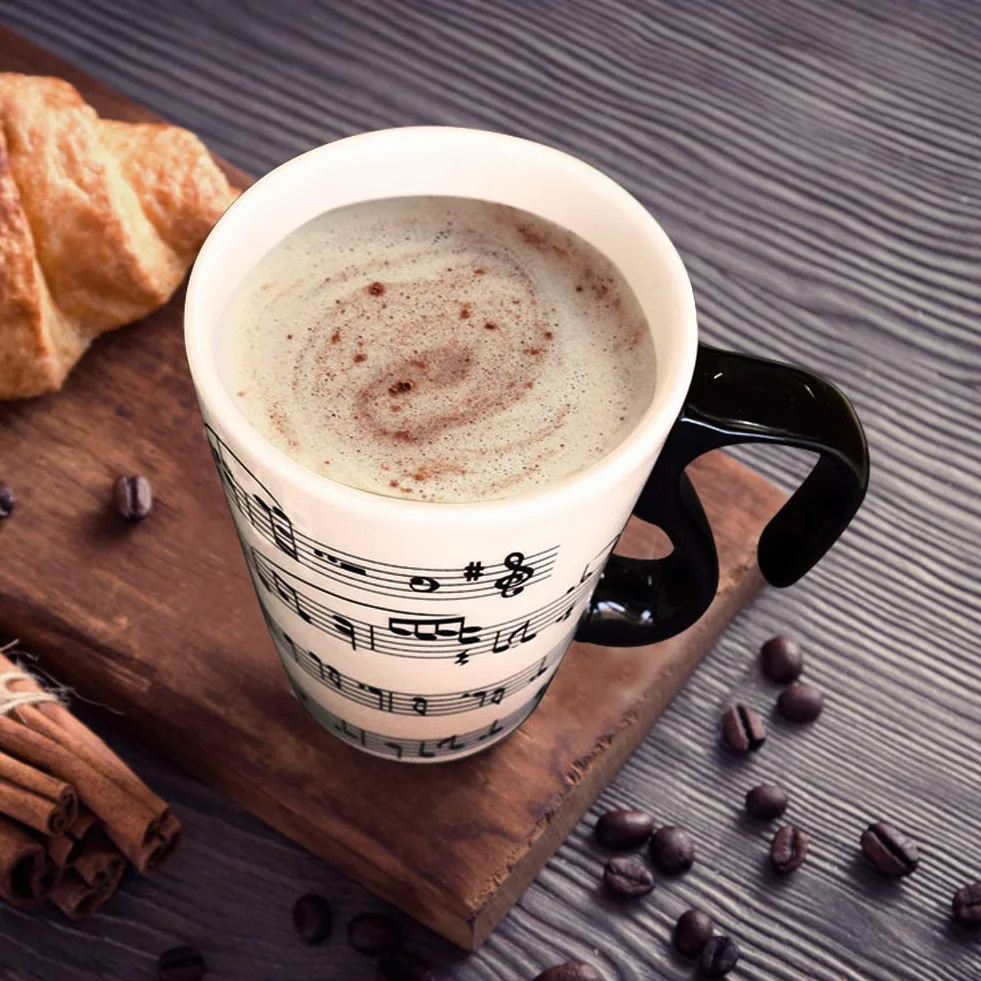 Kubek do kawy z nutą muzyczną 450 ml prezent dla miłośnika muzyki