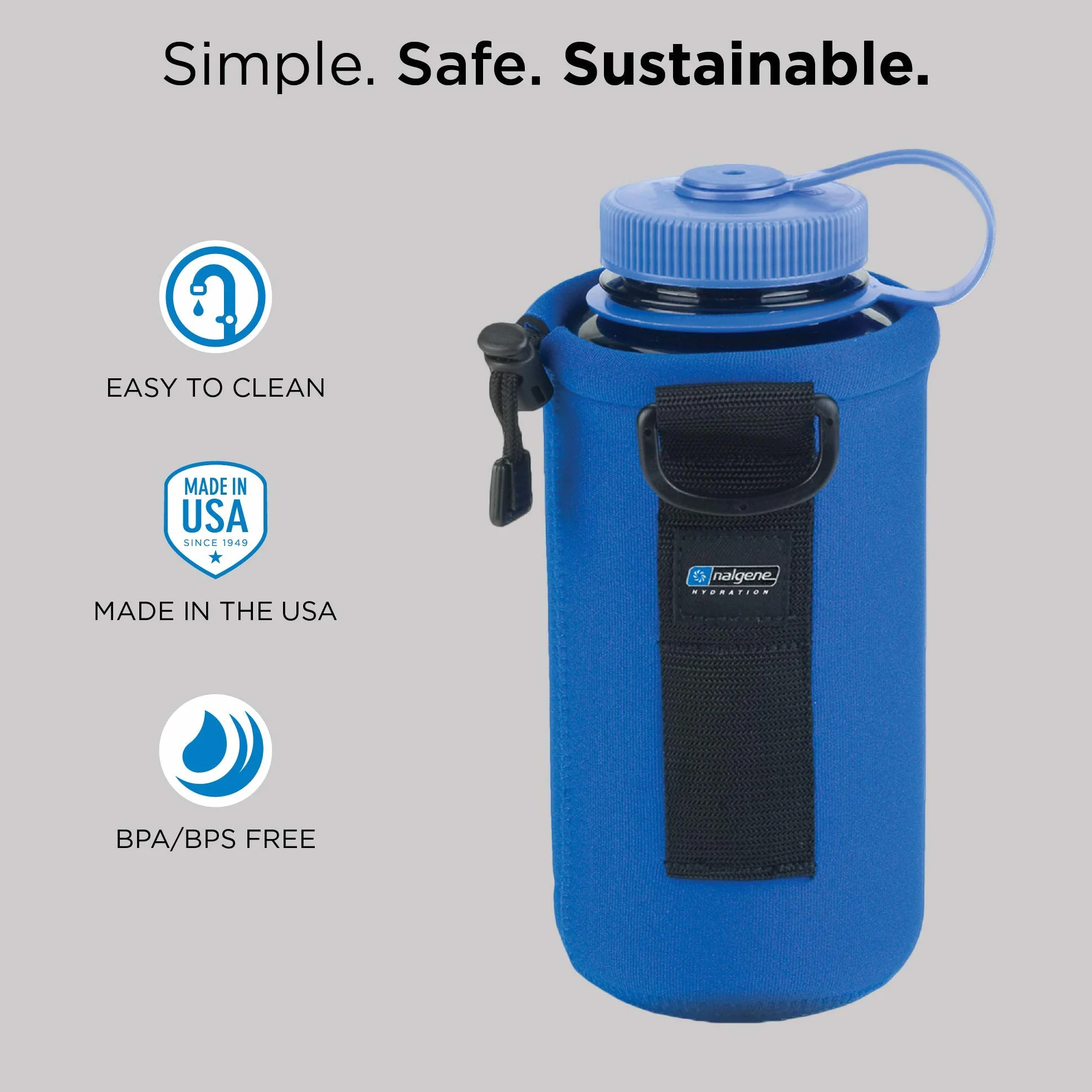 Nalgene Cool Stuff Izolowany rękaw na butelkę 907 ml, szary