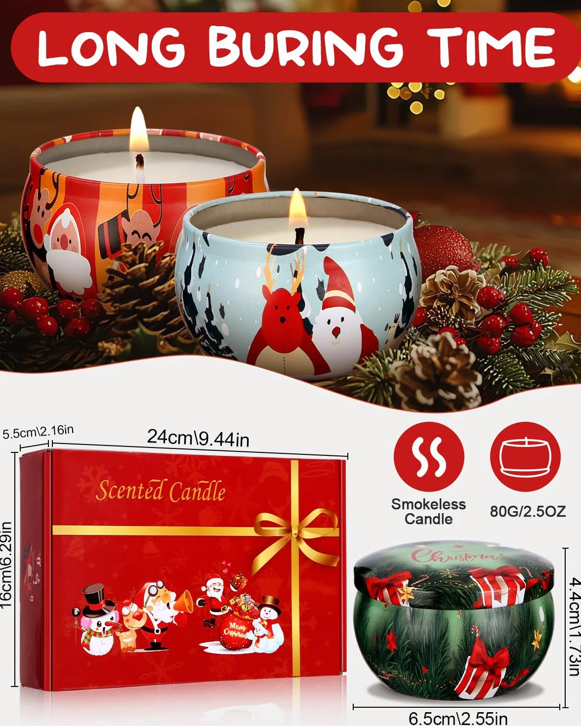 6-częściowy zestaw świec do aromaterapii, prezent
