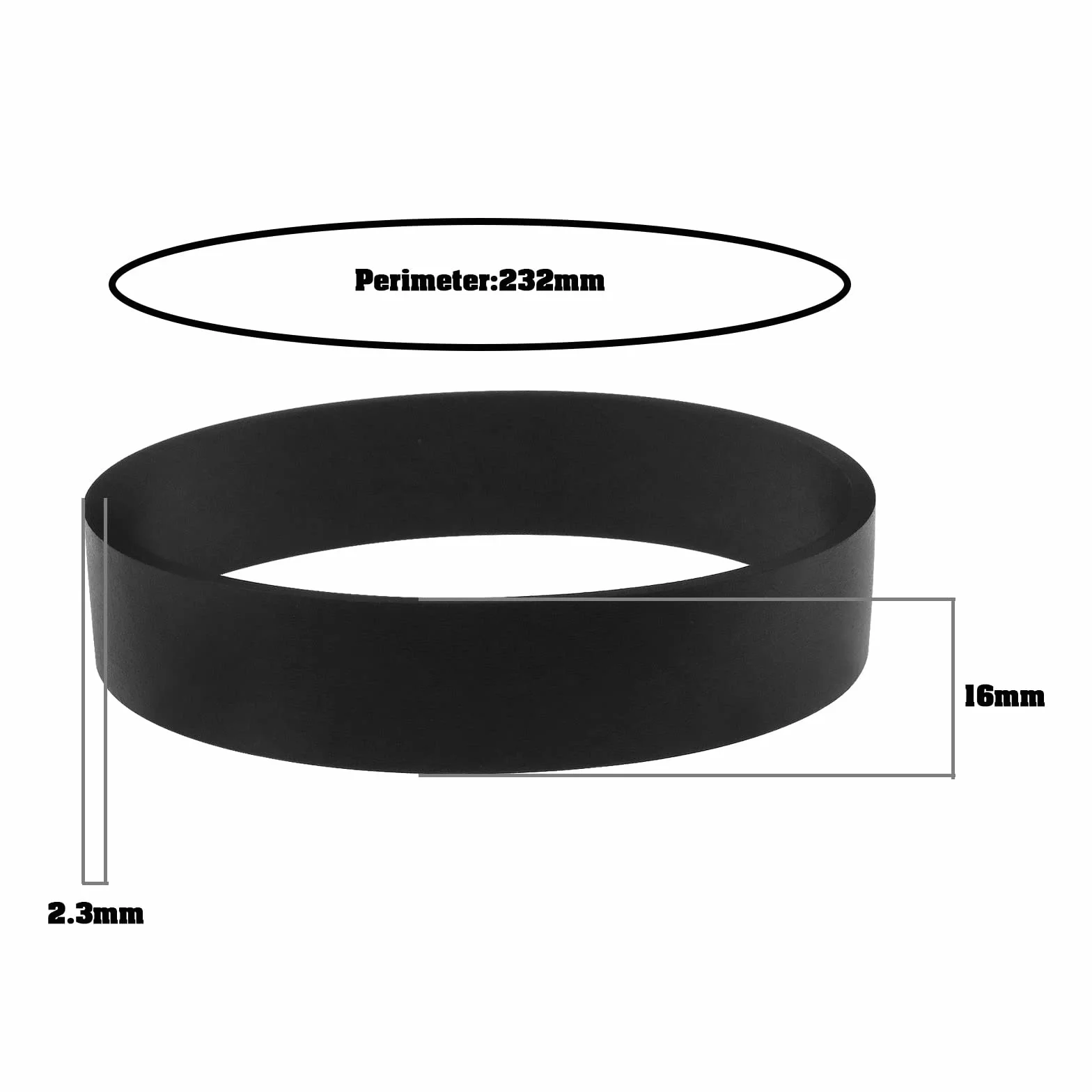 4 szt. pasków do odkurzacza 0300604 kompatybilne z Oreck XL pionowy odkurzacz gumowe paski zamienne 232 mm obwód 16 mm szerokość