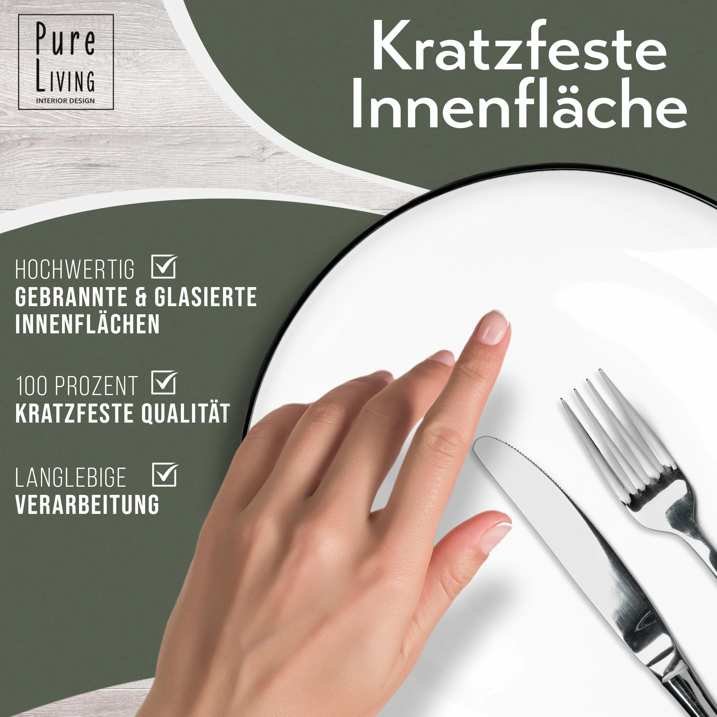 Scandi Style zestaw naczyń dla 12 osób, porcelana premium, biała, 36 części, zestaw naczyń do zmywarki i kuchenki mikrofalowej, serwis stołowy, zestaw misek i talerzy - stylowe naczynia