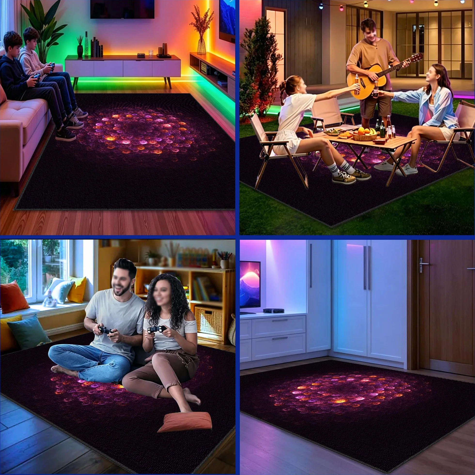 Dywan do sypialni Gaming Mata do gier na krzesło komputerowe 130 x 190 cm Antypoślizgowy dywan krzesło do gier na salę zabaw Dywan do salonu dla graczy Chłopiec