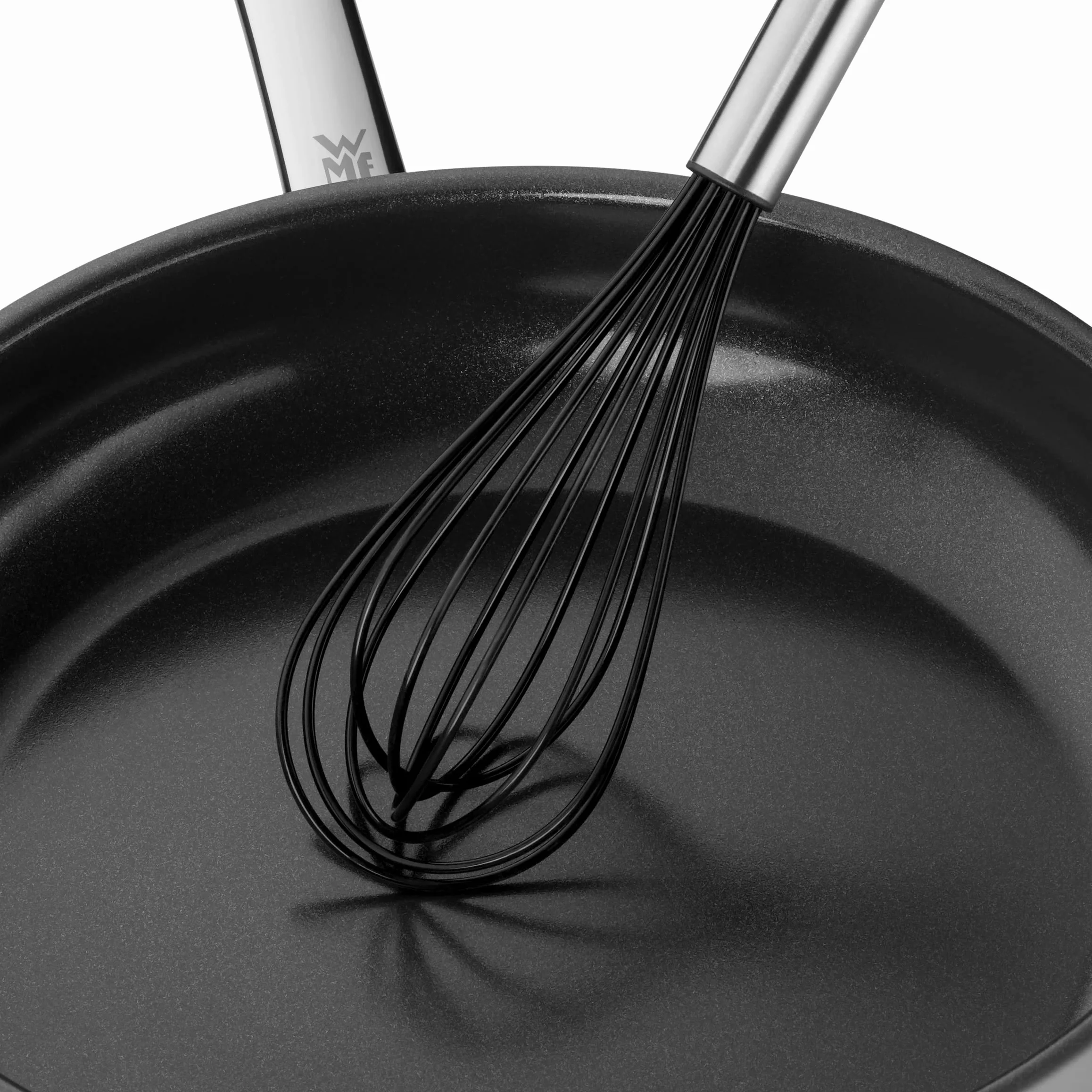 WMF Profi Plus Trzepaczka z Drutami Silikonowymi 25 cm, Matowa Stal Nierdzewna Cromargan, Silikon, Nadaje Się do Mycia w Zmywarce, Odporna na Temperaturę do 200°C