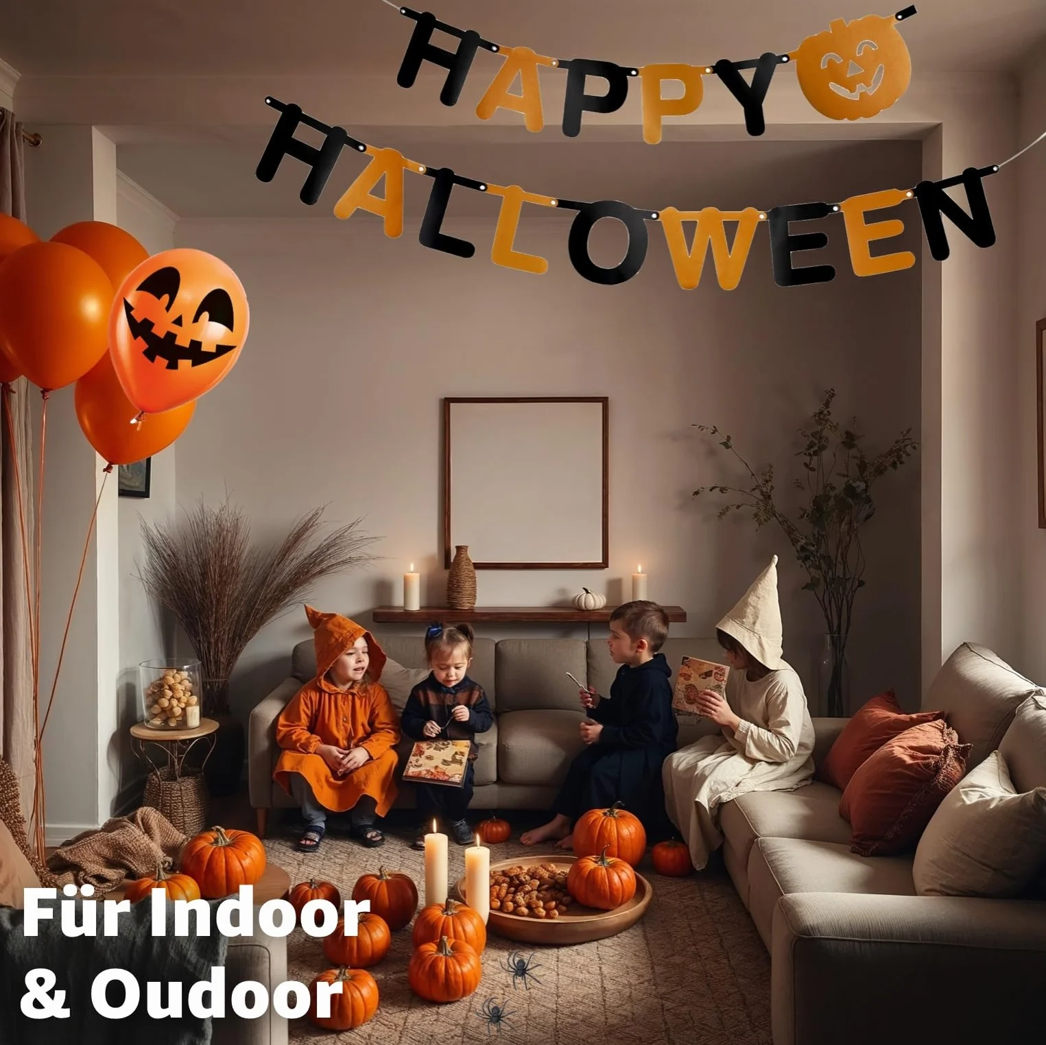 Zestaw dekoracji Halloween 30 elementów do domu i ogrodu