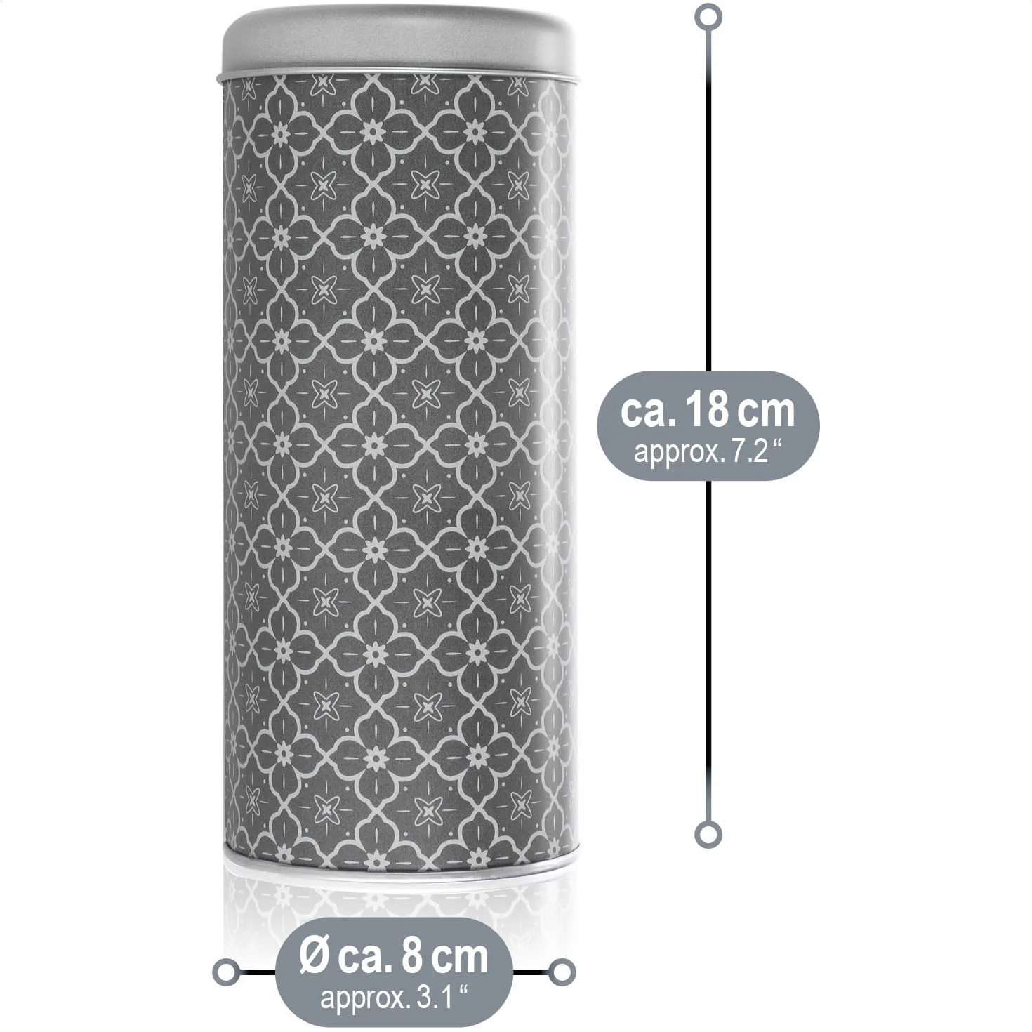 com-four® 3x Pojemnik na pady kawowe – Metalowe pudelko z pokrywka – Ozdobna puszka na kawe, herbate lub ciastka w stylu vintage (3 sztuki - Zestaw 4)