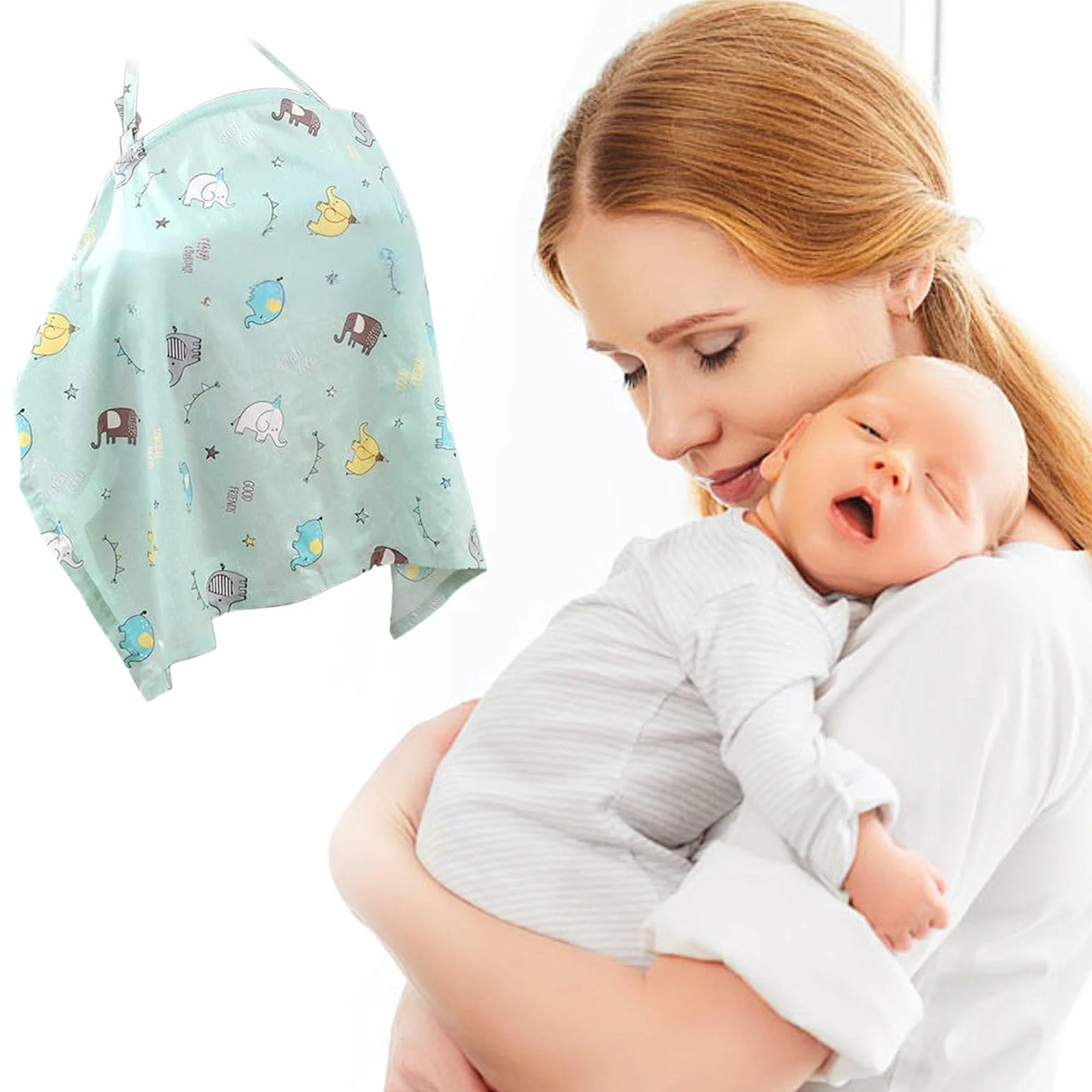 Gentle Nursing Shawl - Comfortable Women’s Breastfeeding Wrap, Hoop Support Equipment for Privacy, Lactation Supply Set, Car Seat Accessory with Premium Soft Fabric, Nursing Helper Gear for Feeding