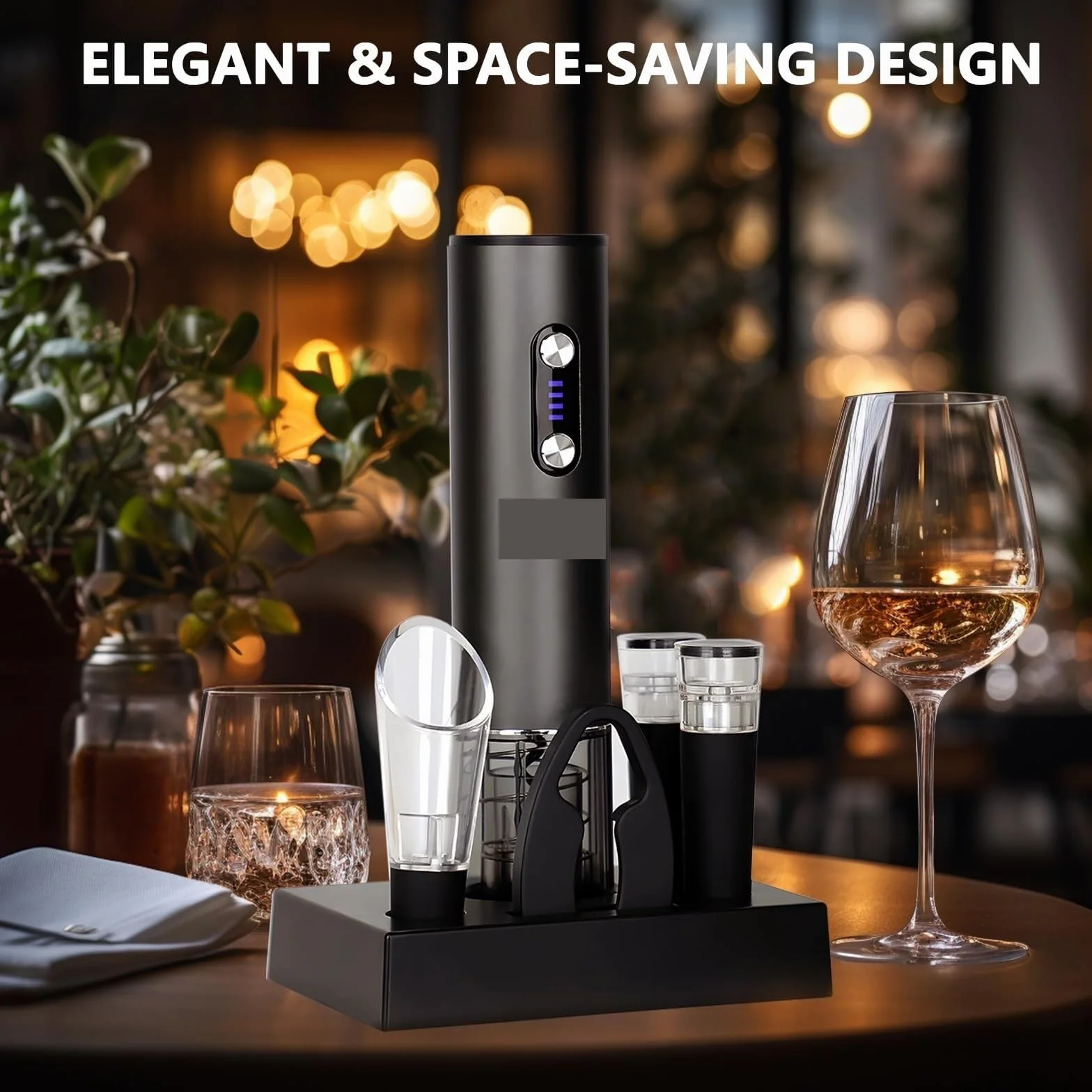 Otwieracz Do Butelek Do Kuchni Elektryczny otwieracz do butelek z automatycznym ładowaniem, odpowiedni użytku domowego Restauracji(2 set)