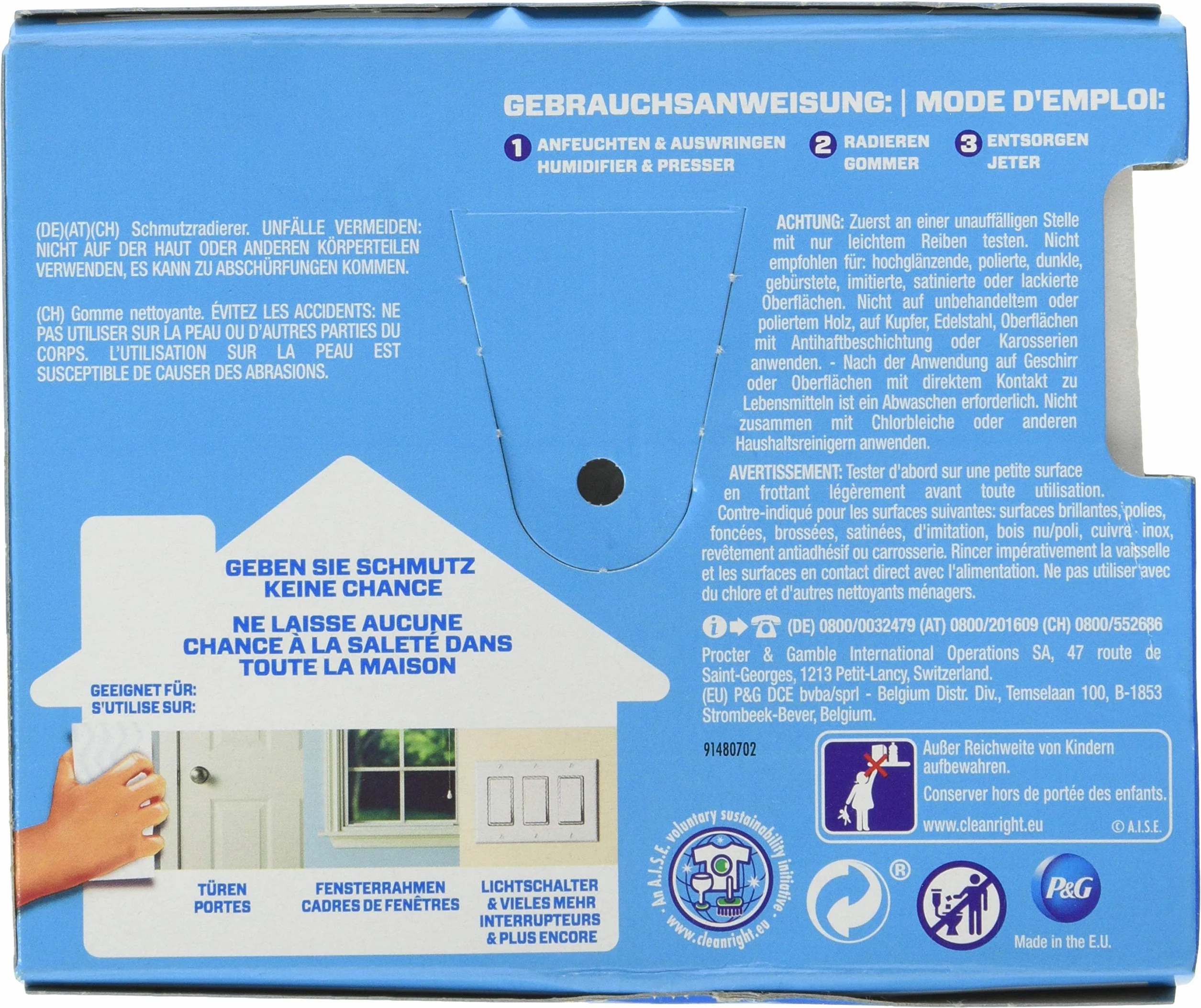 Meister Proper ‎5413149135611 Gąbka do Usuwania Brudu, 2 Sztuki, Biały