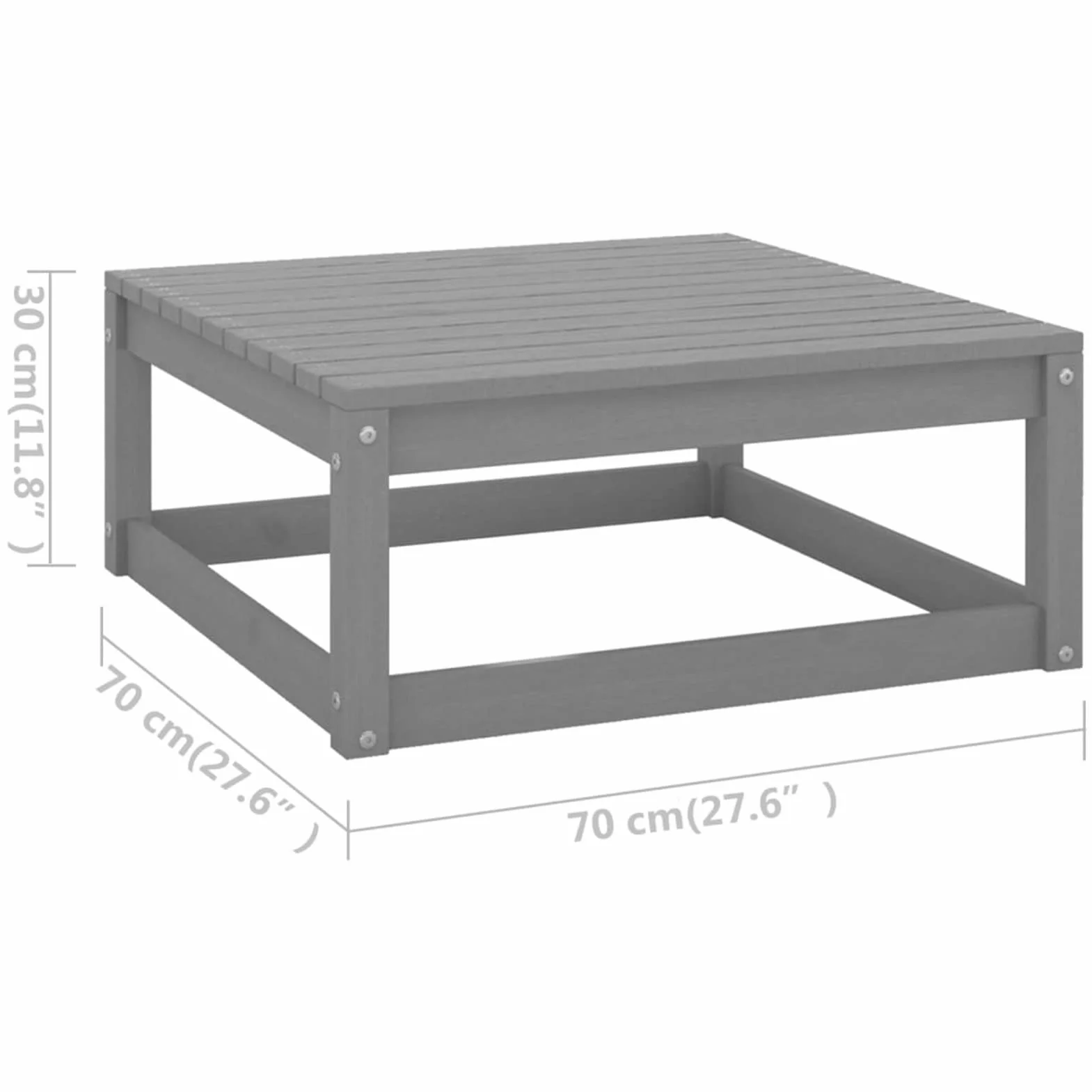 Homgoday Zestaw sofy ogrodowej 2 szt. z poduszkami z litego szarego sosny, zestaw sofy do salonu sofa rozkładana sofa, zestaw nowoczesnej sofy ogrodowej na zewnątrz, wyposażenie Model805752