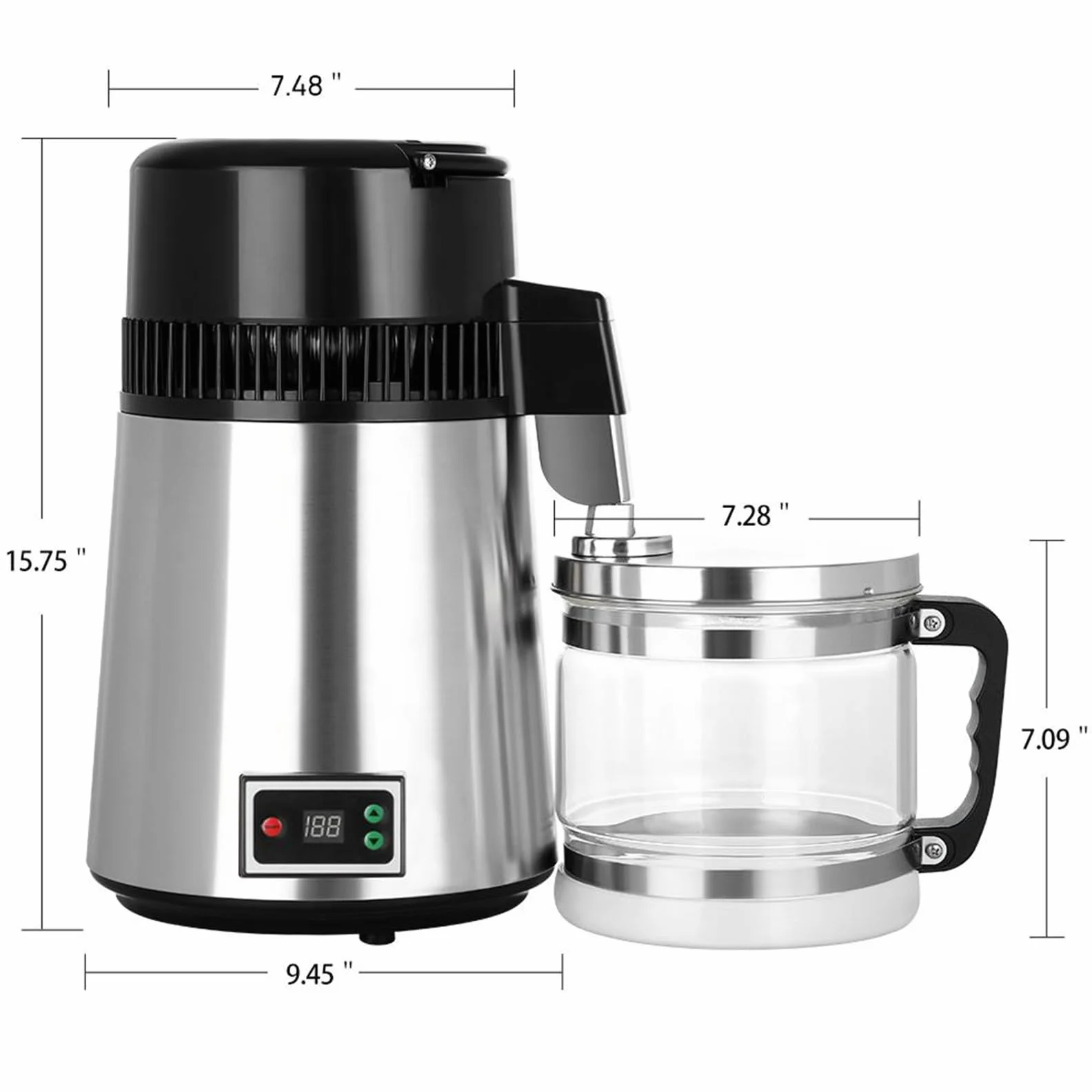 Destylator Wody Do Domu 4L Maszyna Do Produkcji Wody Destylowanej Urządzenie Do Destylacji Czystej Wody Ze Stali Nierdzewnej Z Regulacją Temperatury