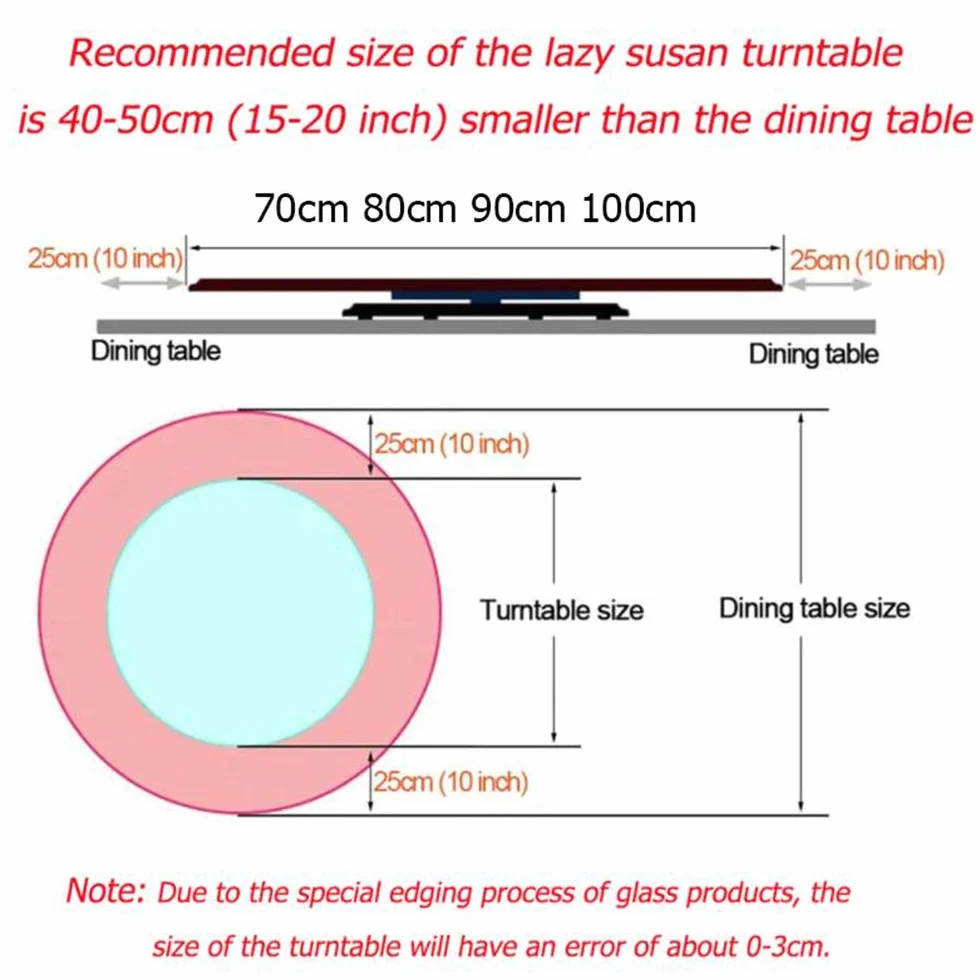 80 cm (30 cali) Taca obrotowa ze szkła hartowanego kuchnia Lazy Susan okrągły stół obrotowy stół jadalny obrotowy talerz czarny wyświetlacz obrotowa płyta do hotelu restauracji rodziny