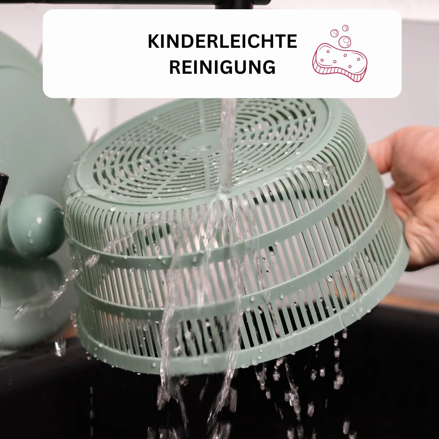 Westmark Wirówka do Sałaty, Pojemność 5 Litrów, Ø 26 cm, Tworzywo Sztuczne, Bpa-Free, Fortuna, Kolor Przezroczysty, Zielony, 2432224M