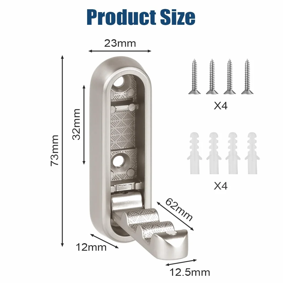 Flintronic 2 sztuki składane aluminiowe wieszaki na ubrania, haczyki na płaszcz