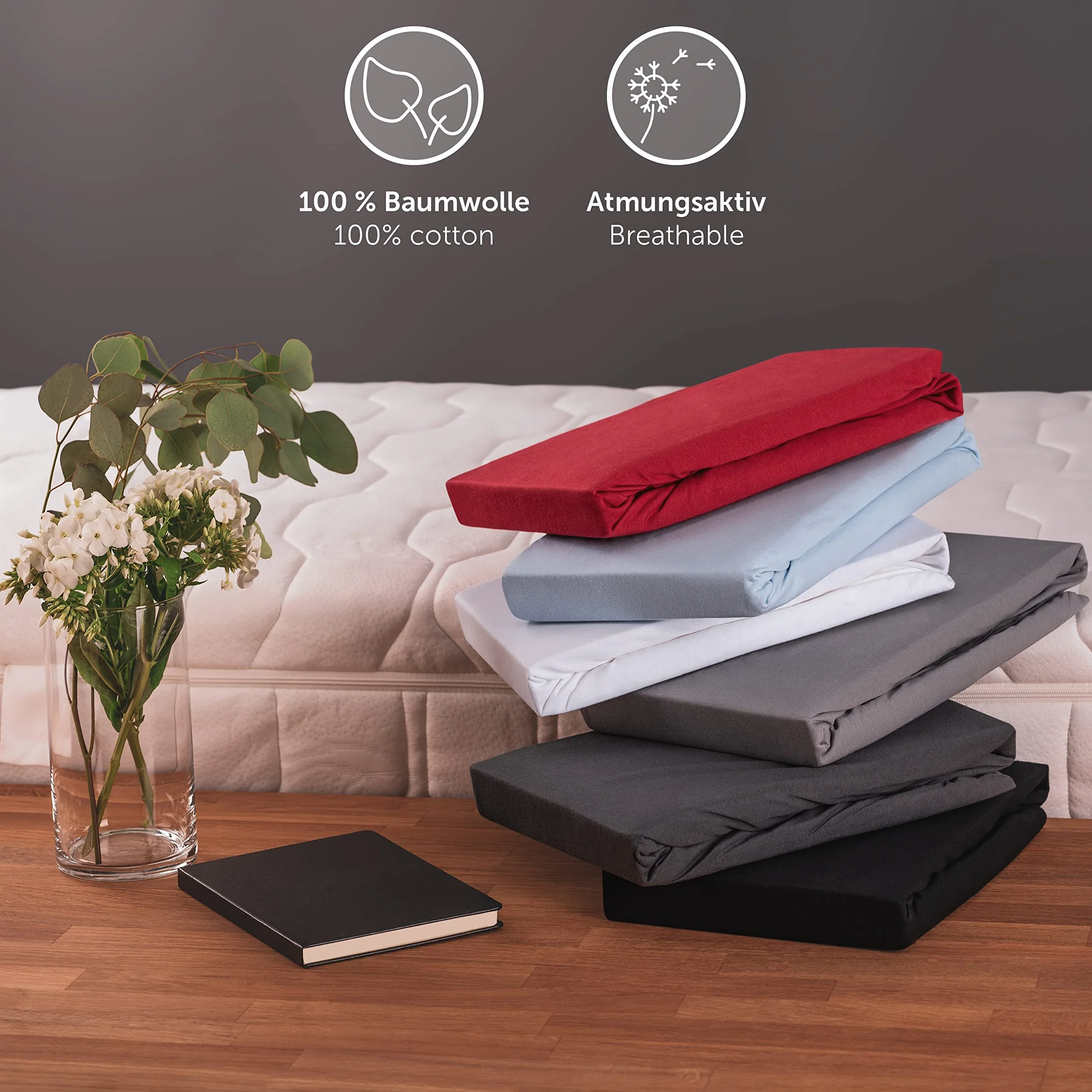 Blumtal Prześcieradło z gumką na materac, różne rozmiary 180 x 200 x 20 Topper 1x biały