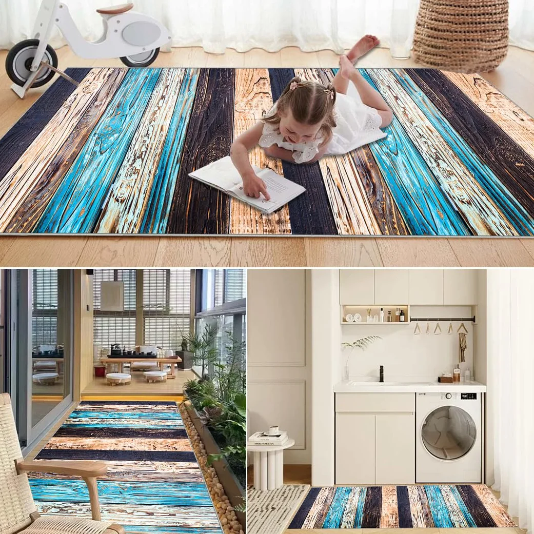 Dywan kuchenny, nadający się do prania, chodnik do przedpokoju, antypoślizgowy chodnik na korytarz, 80 x 200 cm, niskie runo, wycieraczka podłogowa, chłonny chodnik do przedpokoju, sypialni, łazienki