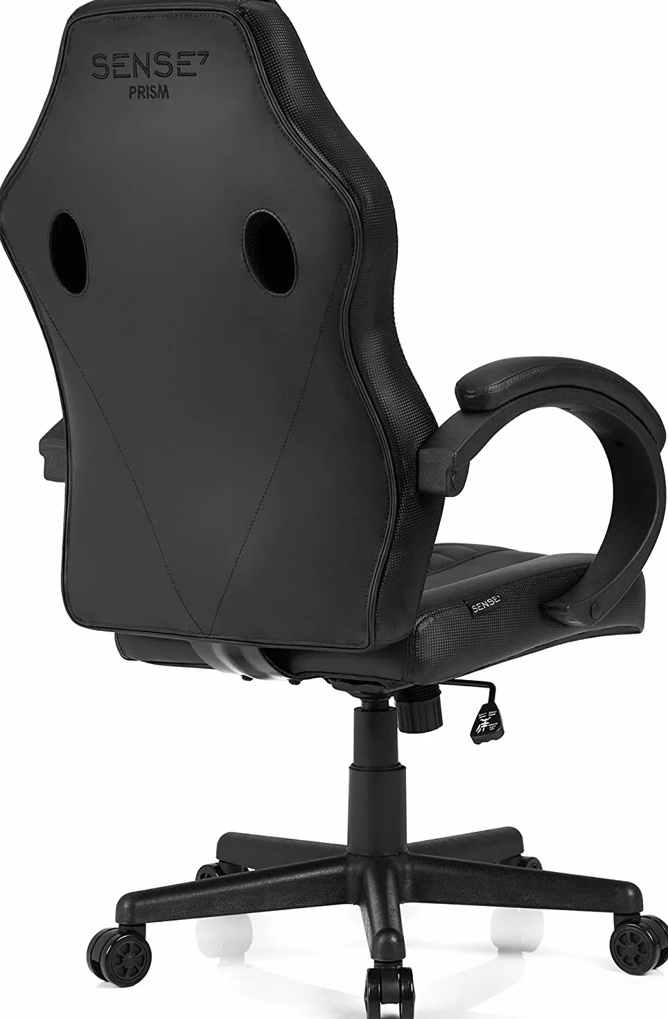 Sense7 Prism Fotel Gamingowy, Sztuczna Skóra, Czarny, 119x62x58