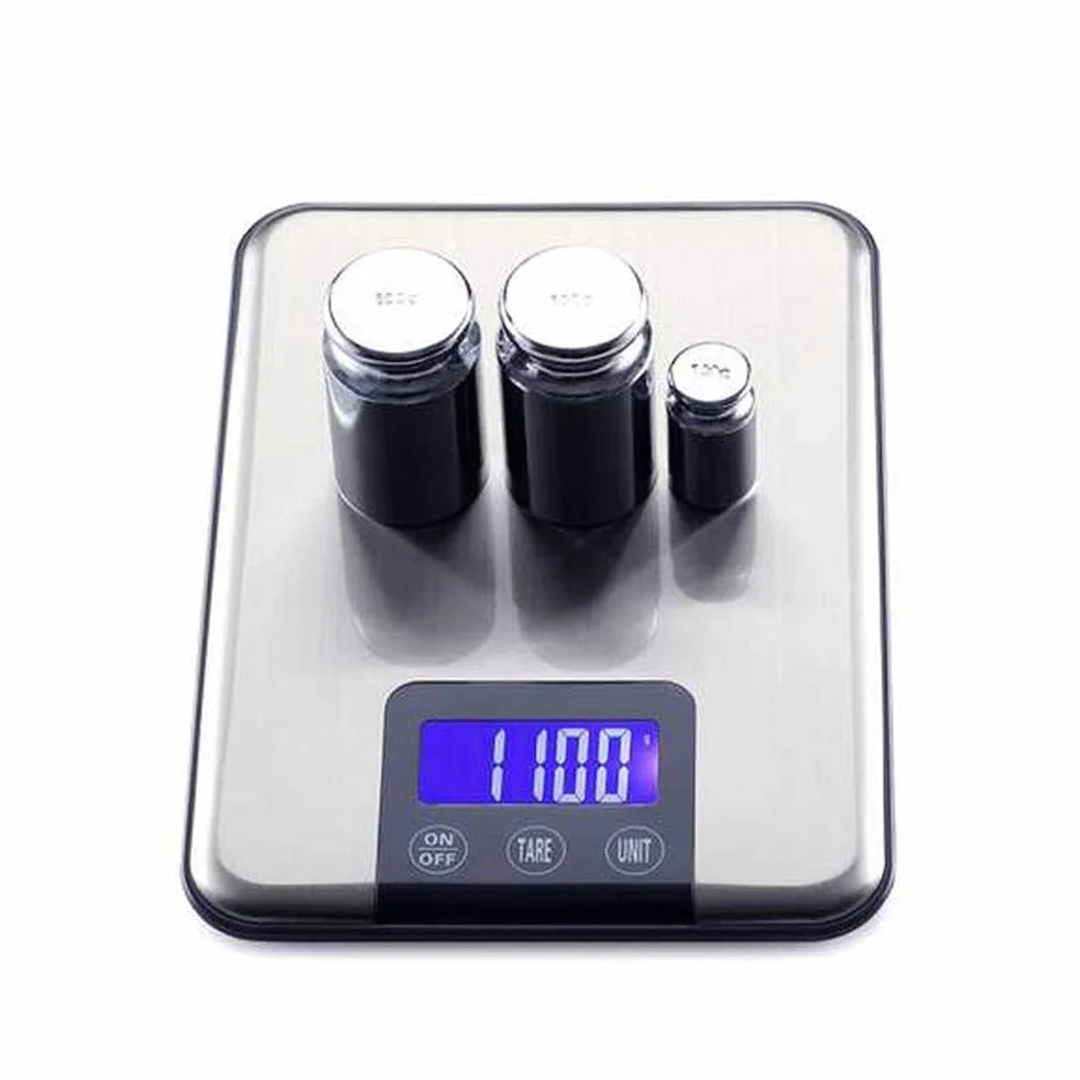 Cyfrowa waga kuchenna, precyzyjna waga kuchenna, elektroniczna waga z wyświetlaczem LCD, waga tarowa i funkcja PCS, 5 kg, 10 kg, jeden kolor - 5 kg/(10 kg/1 g)