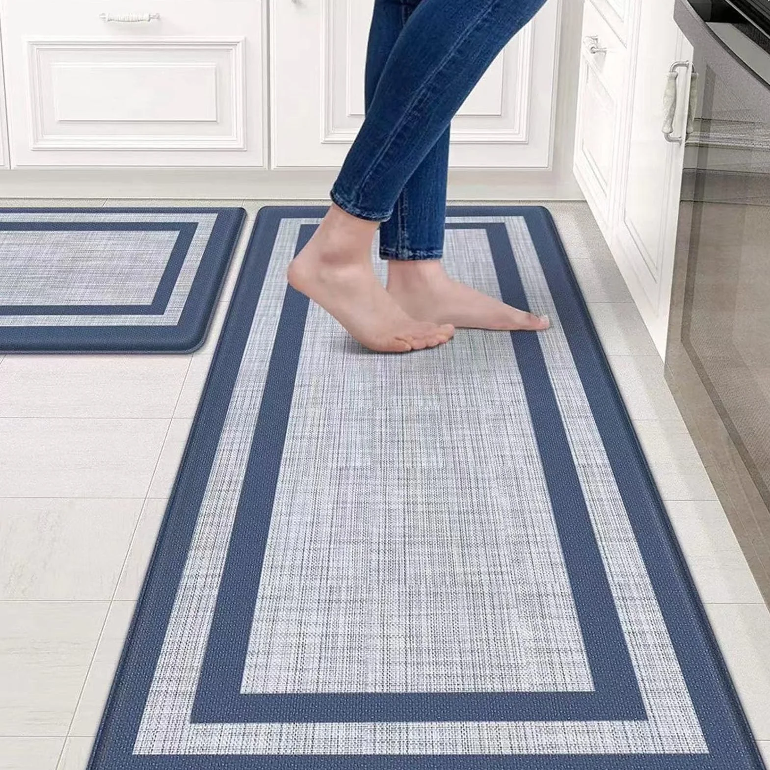 Kitchen Mats For Floor, Non-Slip Absorbent Livingroom Rugs, Oil-Proof Soft Standing Mats, Waterproof Washable Carpet For Home & Kitchen, 45x120cm/17.72x47.24 Inches