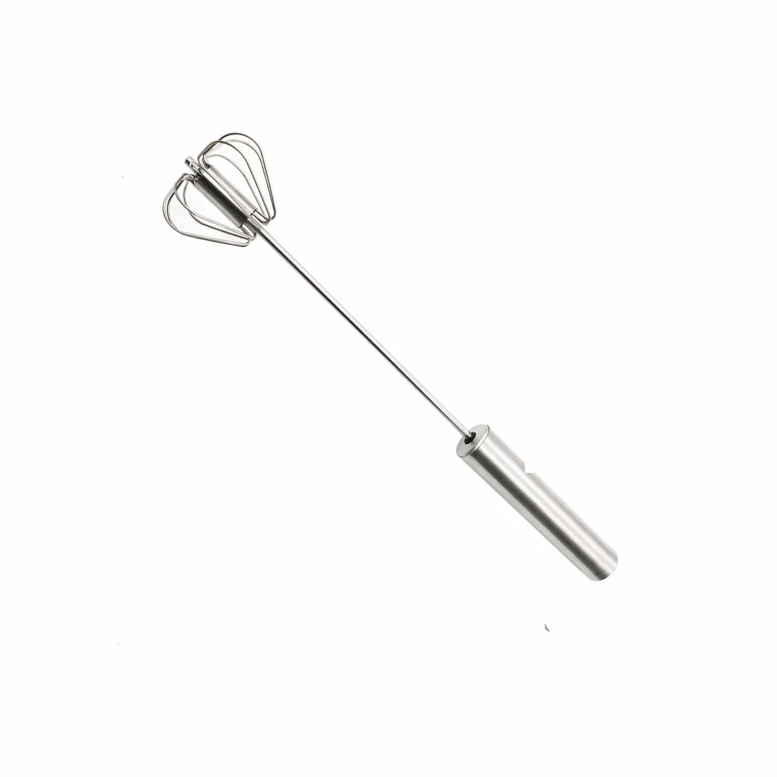 Trzepaczka do jajek domowy półautomatyczny obrotowy trzepaczka do jajek ze stali nierdzewnej ręczny mikser narzędzie kuchenne (S25,5 cm)