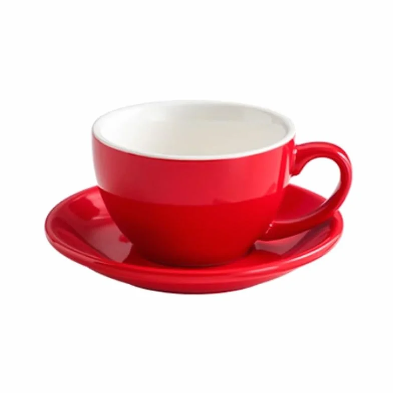 Porcelanowy kubek do kawy ze spodkiem, Zestaw ceramicznych filiżanek do kawy Cappuccino Standardowy zestaw ze spodkiem latte(Style2)