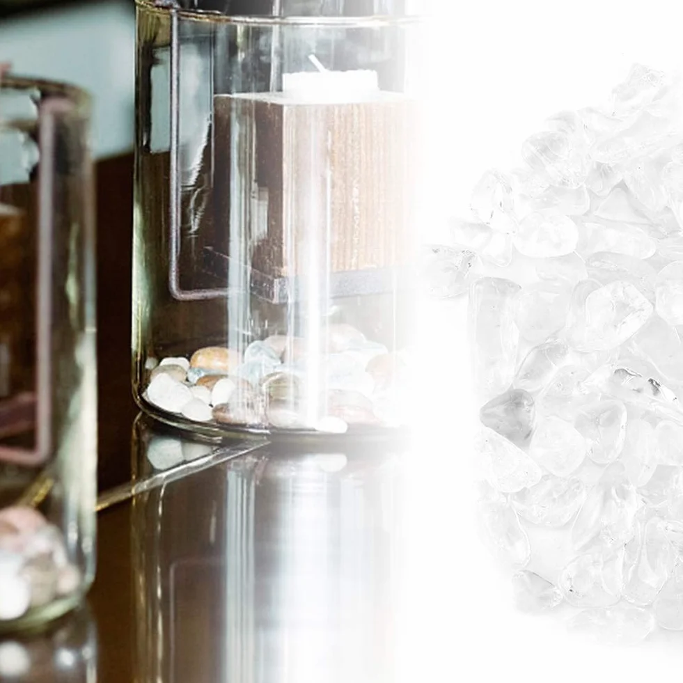 Naturalny kryształowy kamień Tumbled Chips Kruszone kamienie Reiki Healing Quartz Crystals Biały