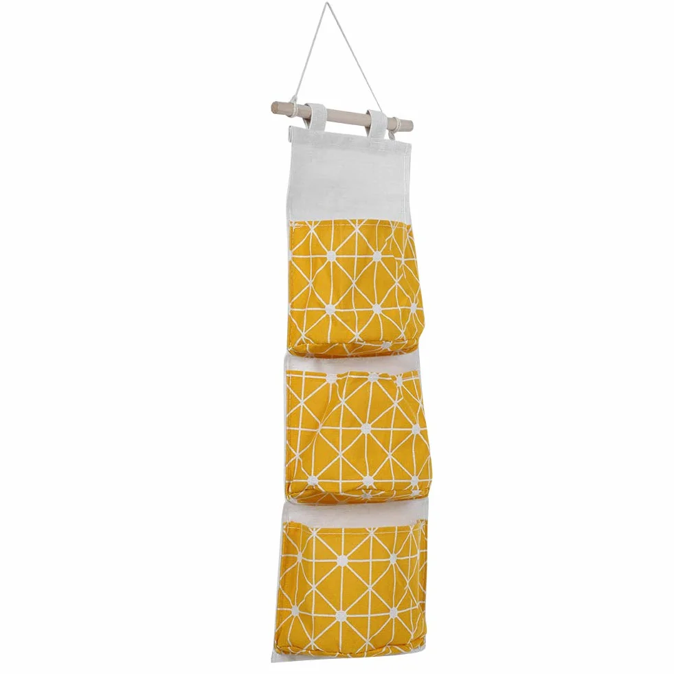 Szafa na ścianę wisząca z kieszeniami 2pcs do sypialni łazienki YELLOW