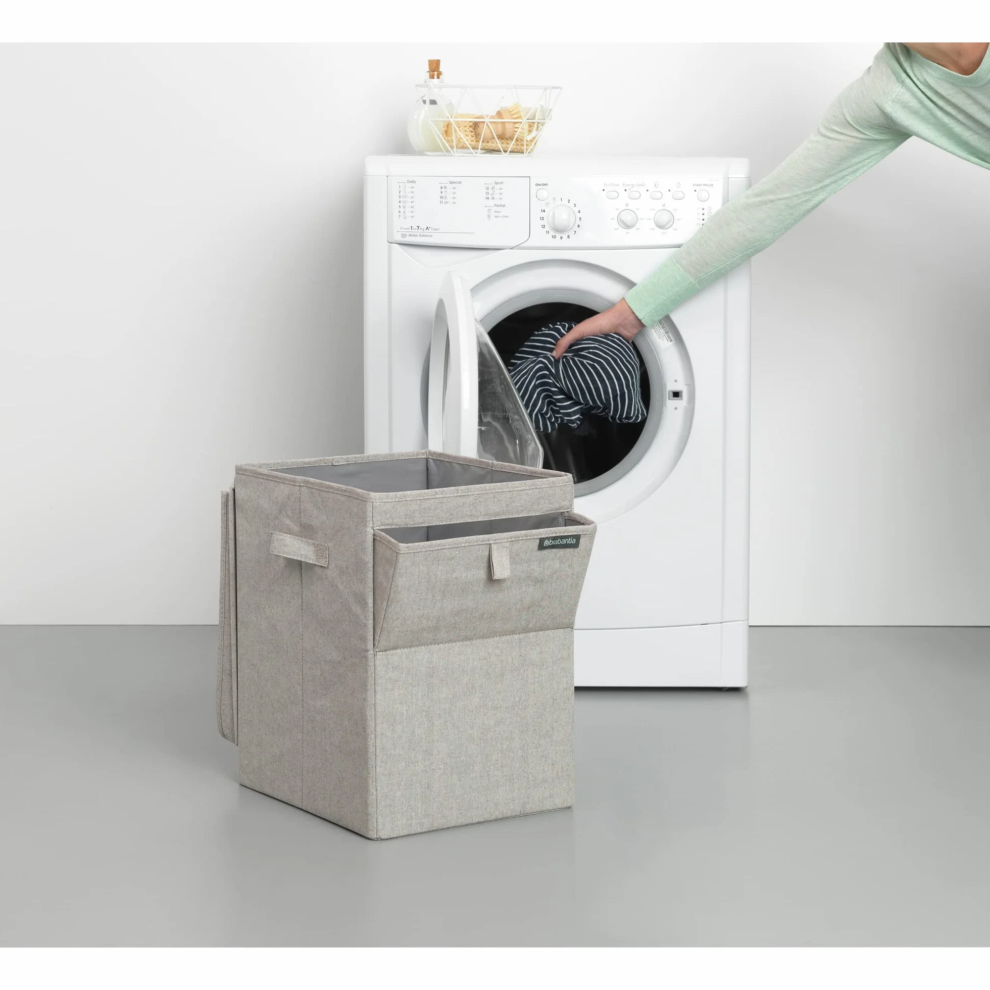 Brabantia, Pojemnik na bieliznę, nakładany, 35L Szary